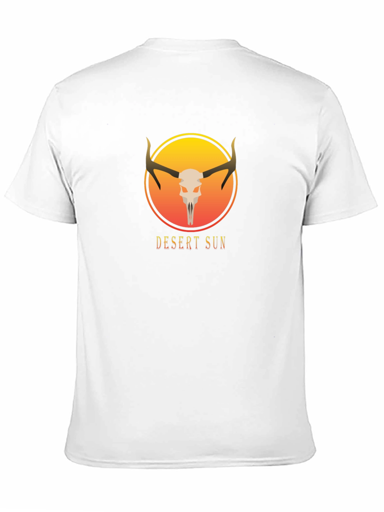Desert Sun Skull Graphic Tee - Unisex Black T-Shirt