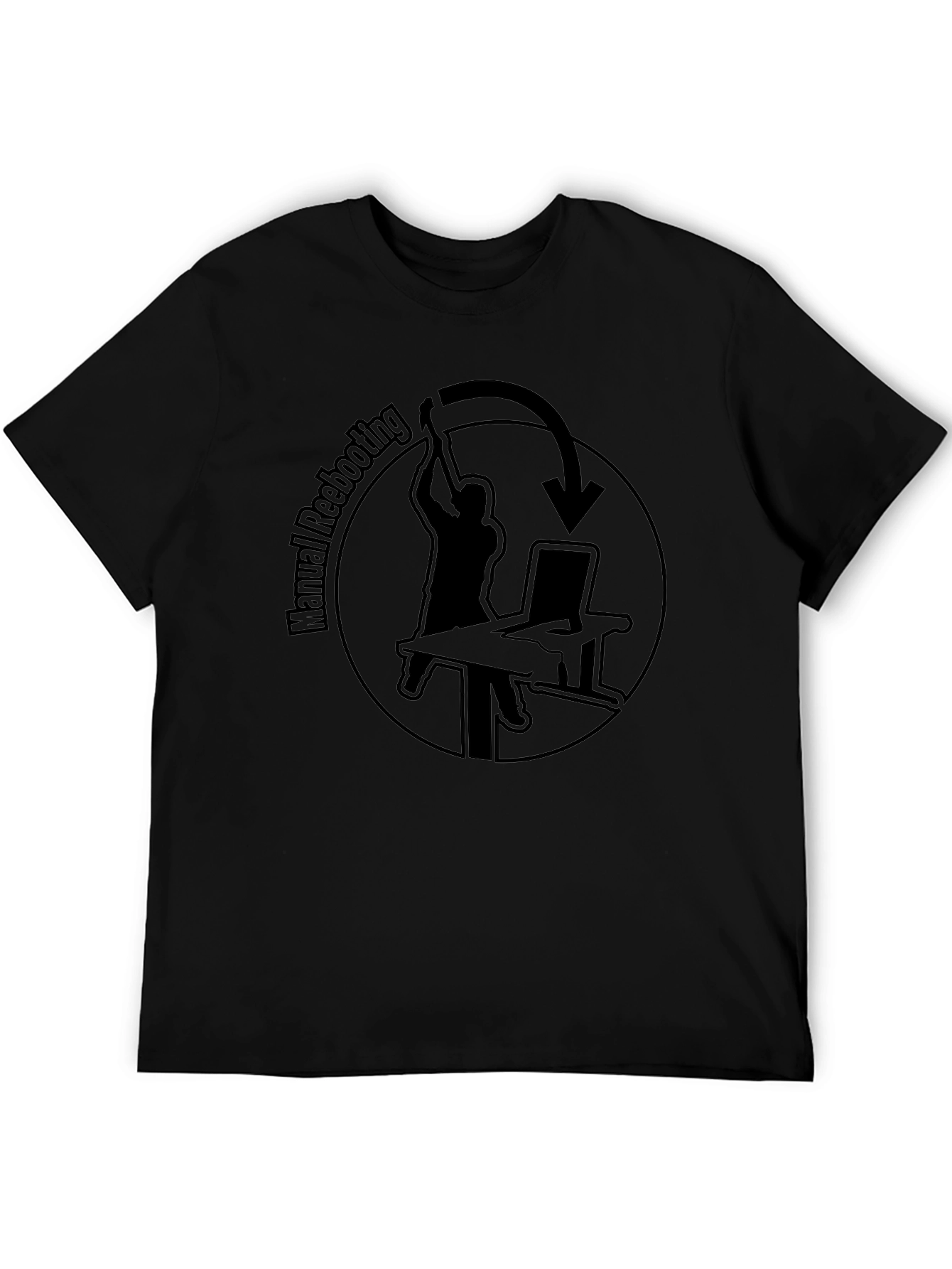 Manual Rebooting T-Shirt - Funny Computer Tech Humor