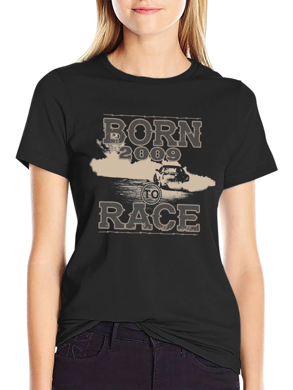Born to Race 2009 Black Graphic Tee