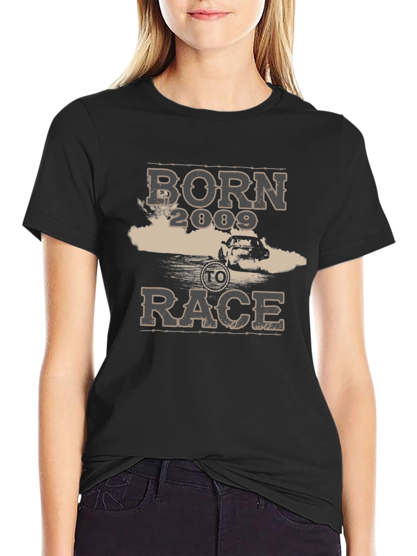 Born to Race 2009 Black Graphic Tee