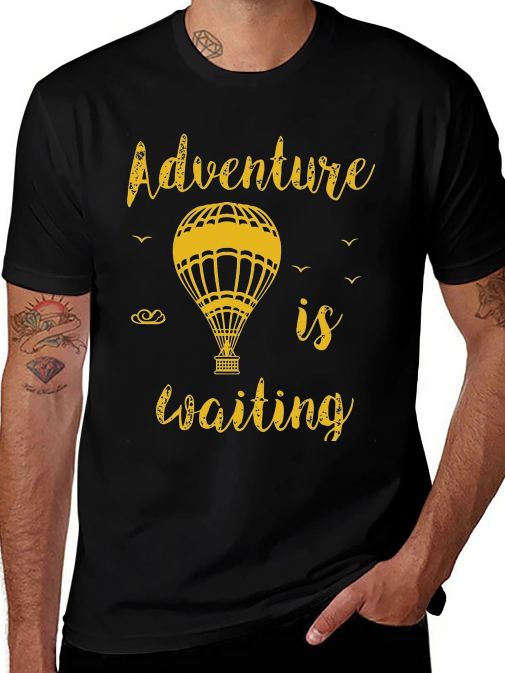 Adventure Awaits Tee - Hot Air Balloon Graphic T-Shirt