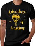 Adventure Awaits Tee - Hot Air Balloon Graphic T-Shirt