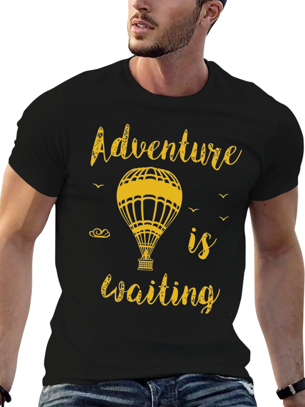 Adventure Awaits Tee - Hot Air Balloon Graphic T-Shirt