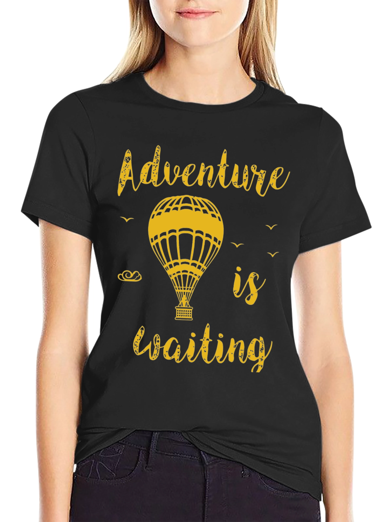 Adventure Awaits Tee - Hot Air Balloon Graphic T-Shirt