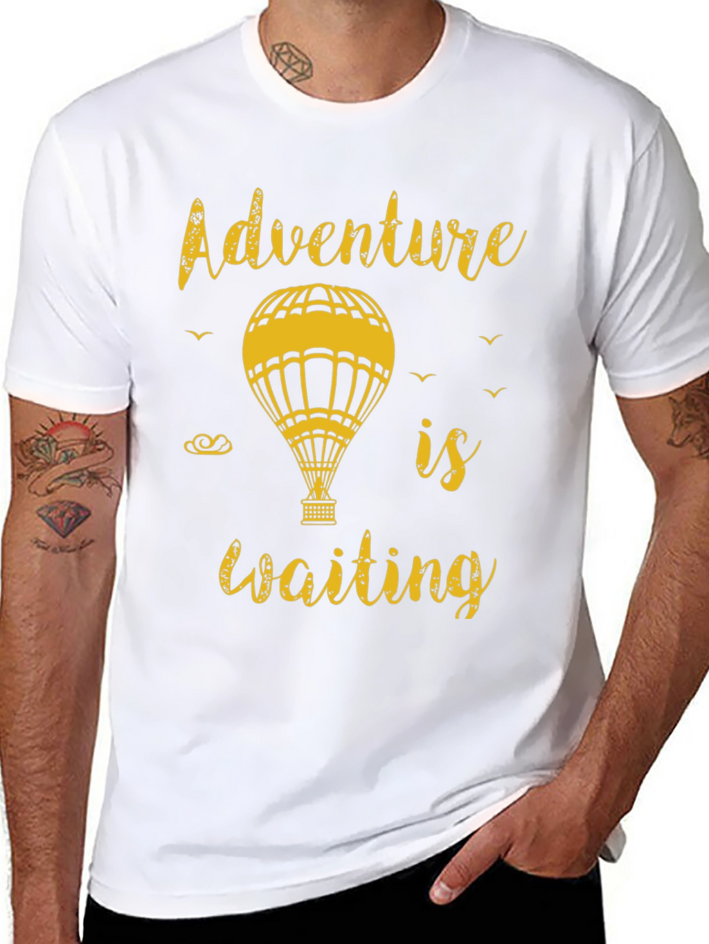 Adventure Awaits Tee - Hot Air Balloon Graphic T-Shirt