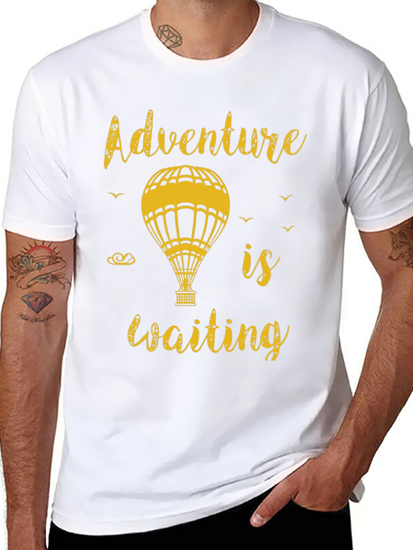 Adventure Awaits Tee - Hot Air Balloon Graphic T-Shirt