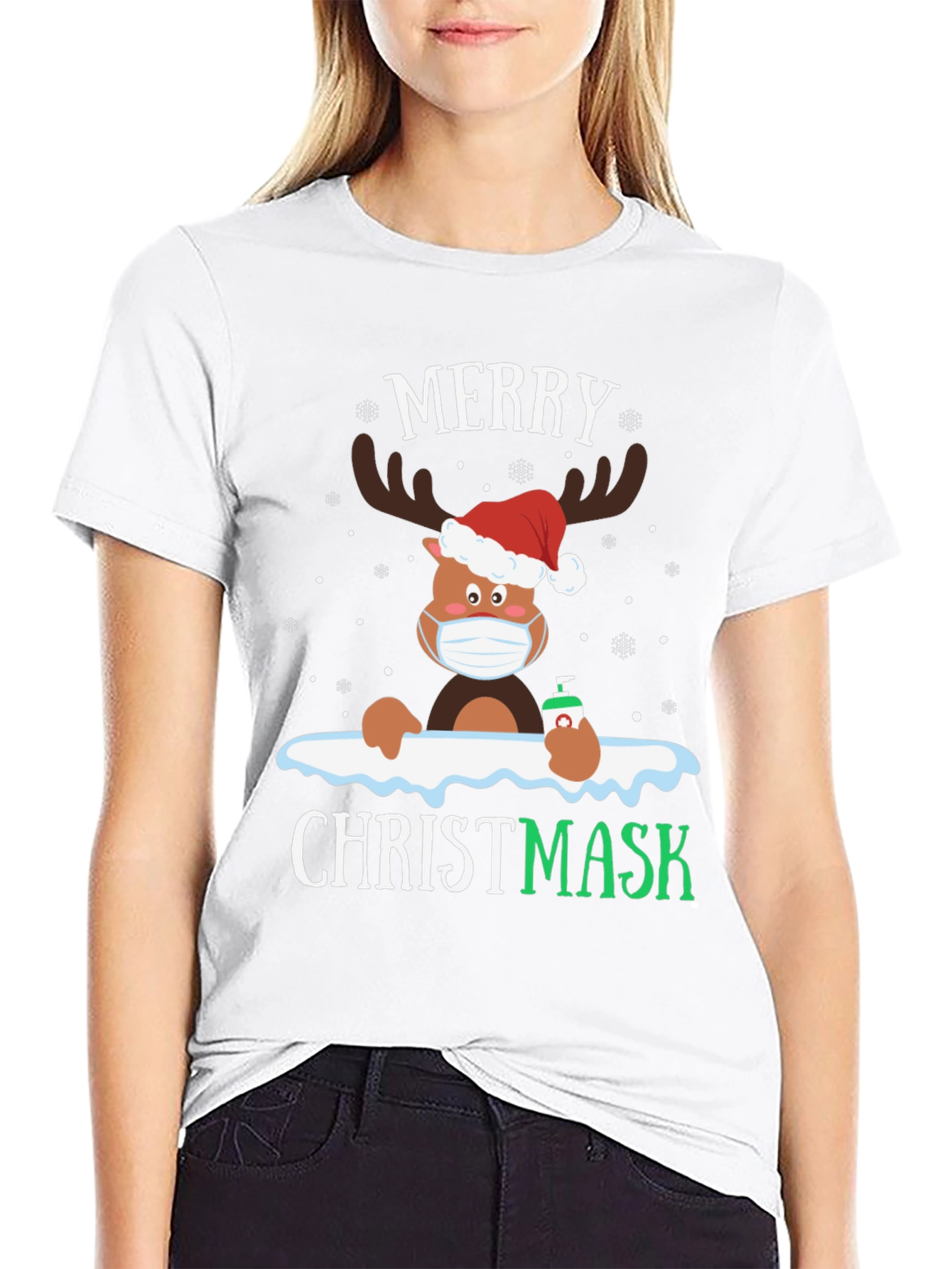 Merry Christmask Reindeer T-Shirt