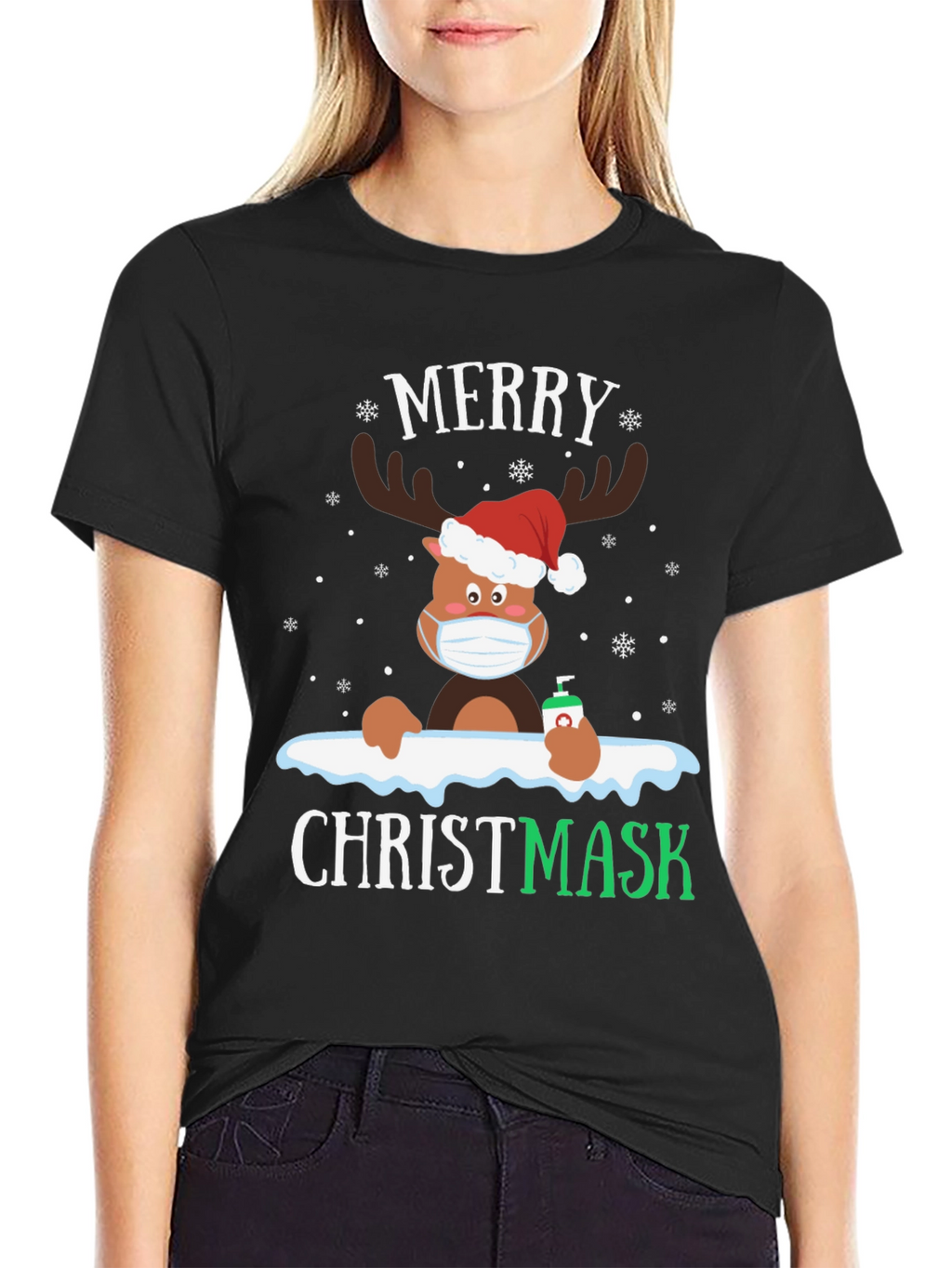 Merry Christmask Reindeer T-Shirt