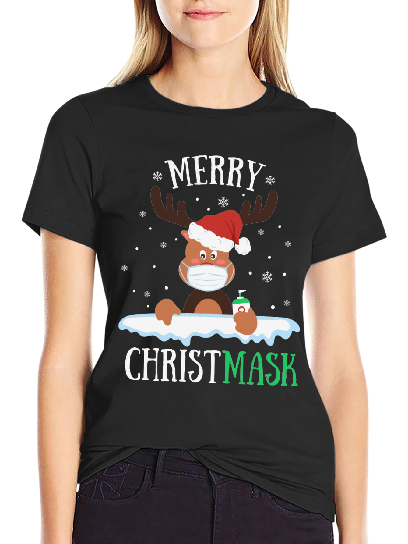 Merry Christmask Reindeer T-Shirt