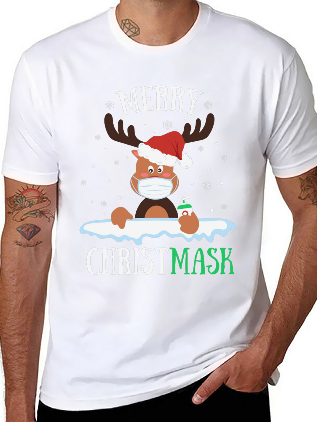 Merry Christmask Reindeer T-Shirt