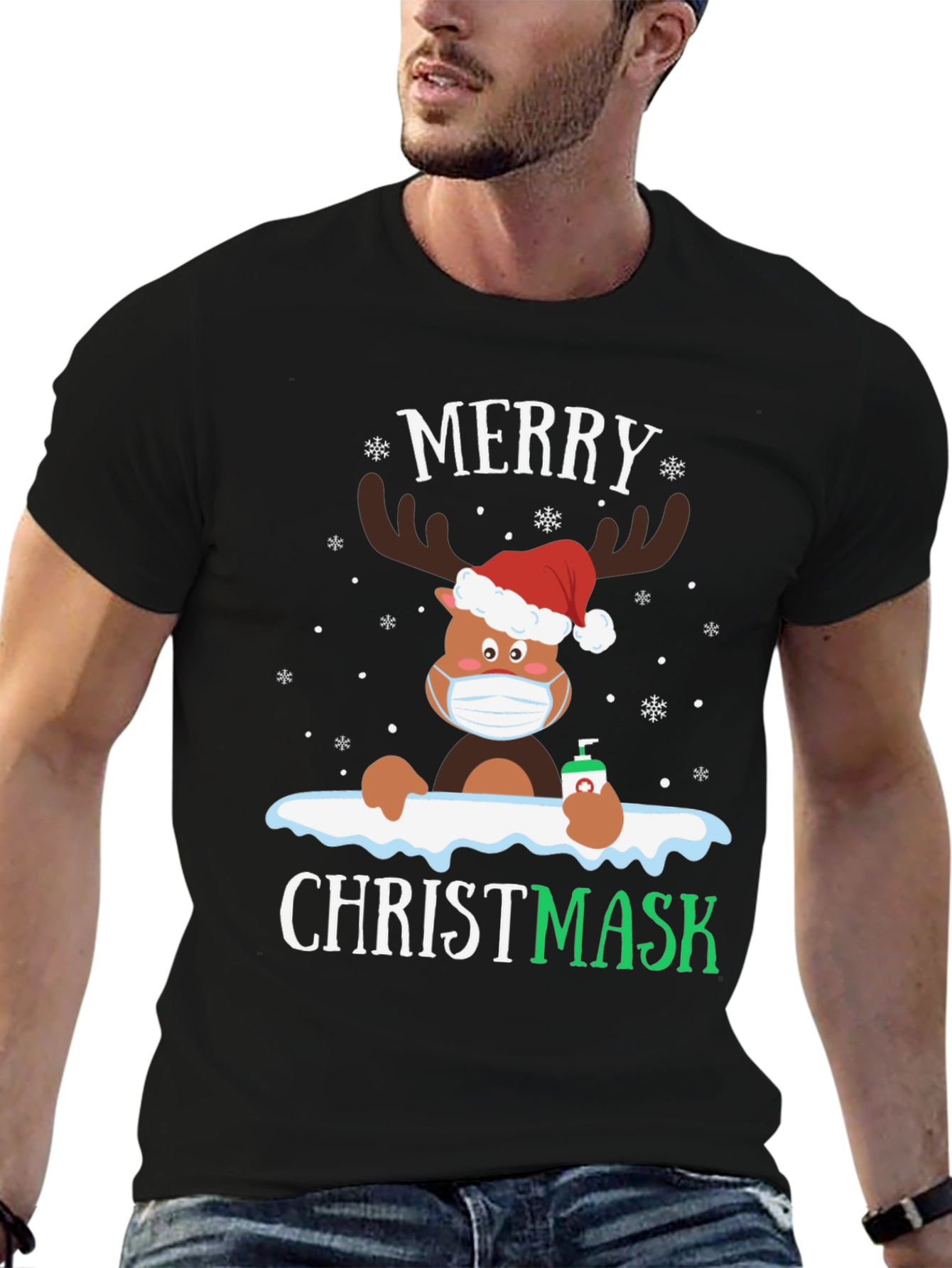 Merry Christmask Reindeer T-Shirt