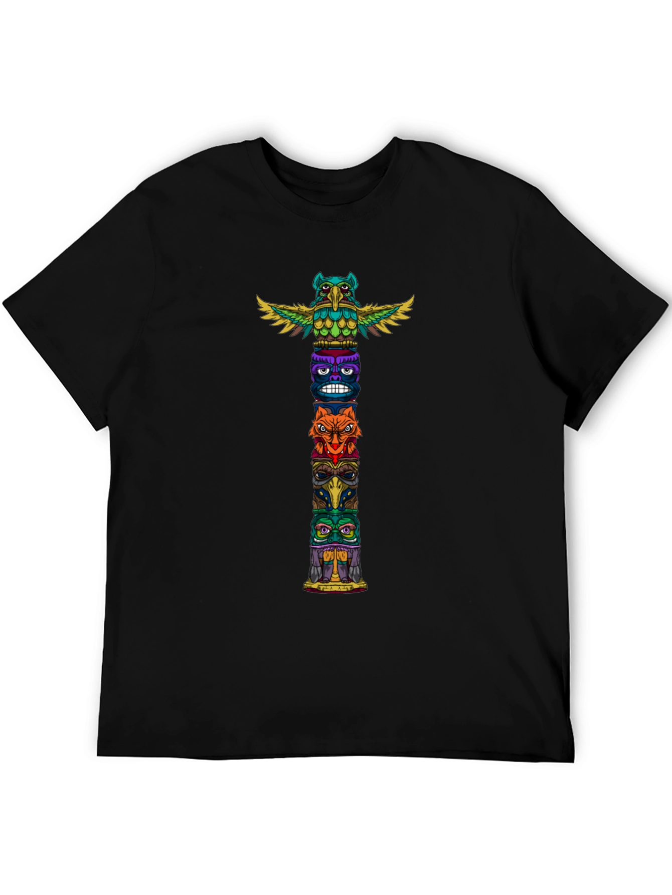 Tribal Totem Pole Graphic T-Shirt