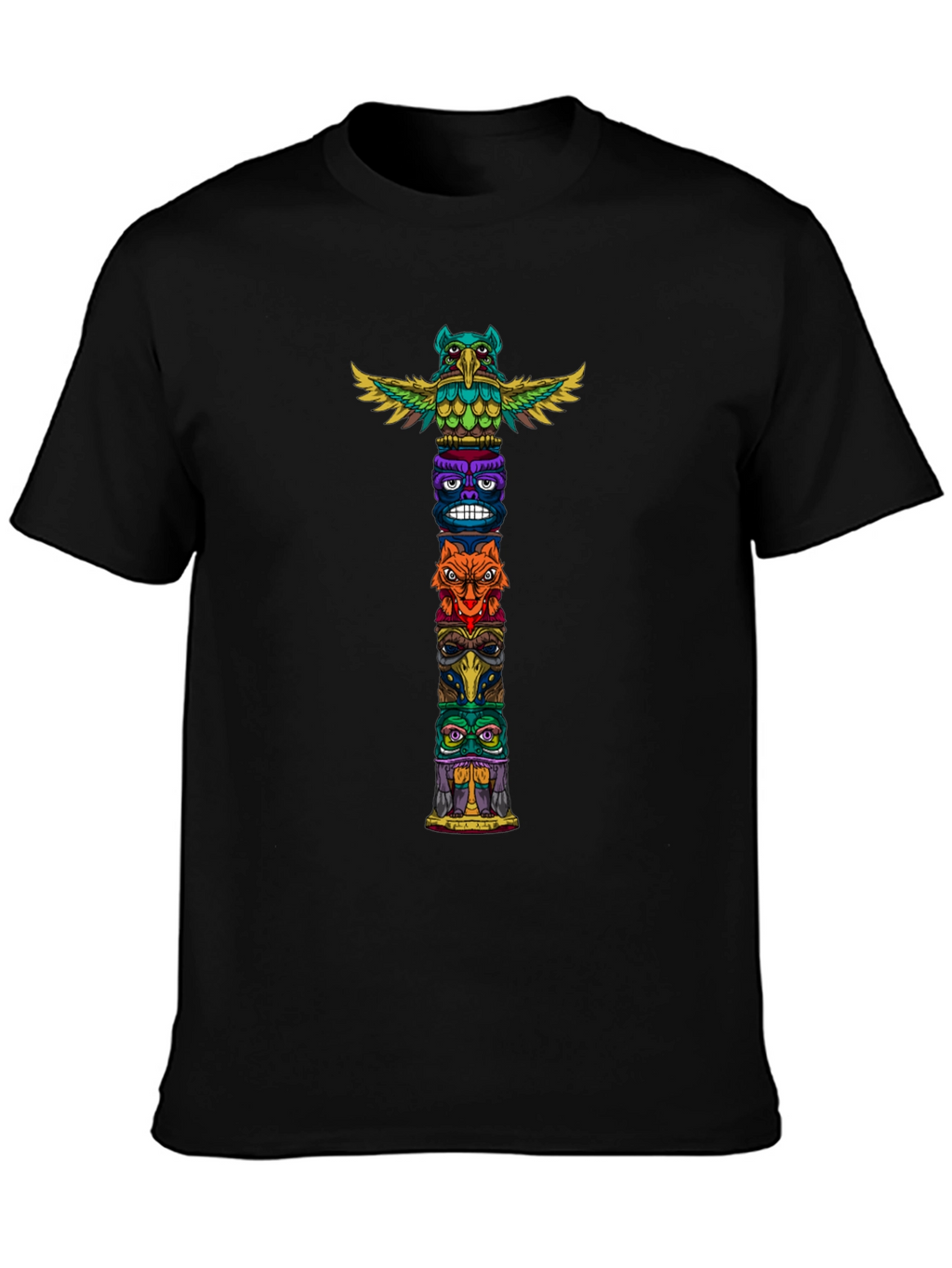 Tribal Totem Pole Graphic T-Shirt