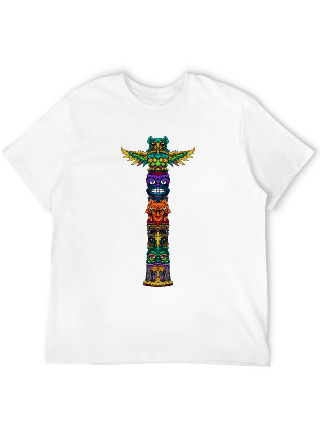 Tribal Totem Pole Graphic T-Shirt