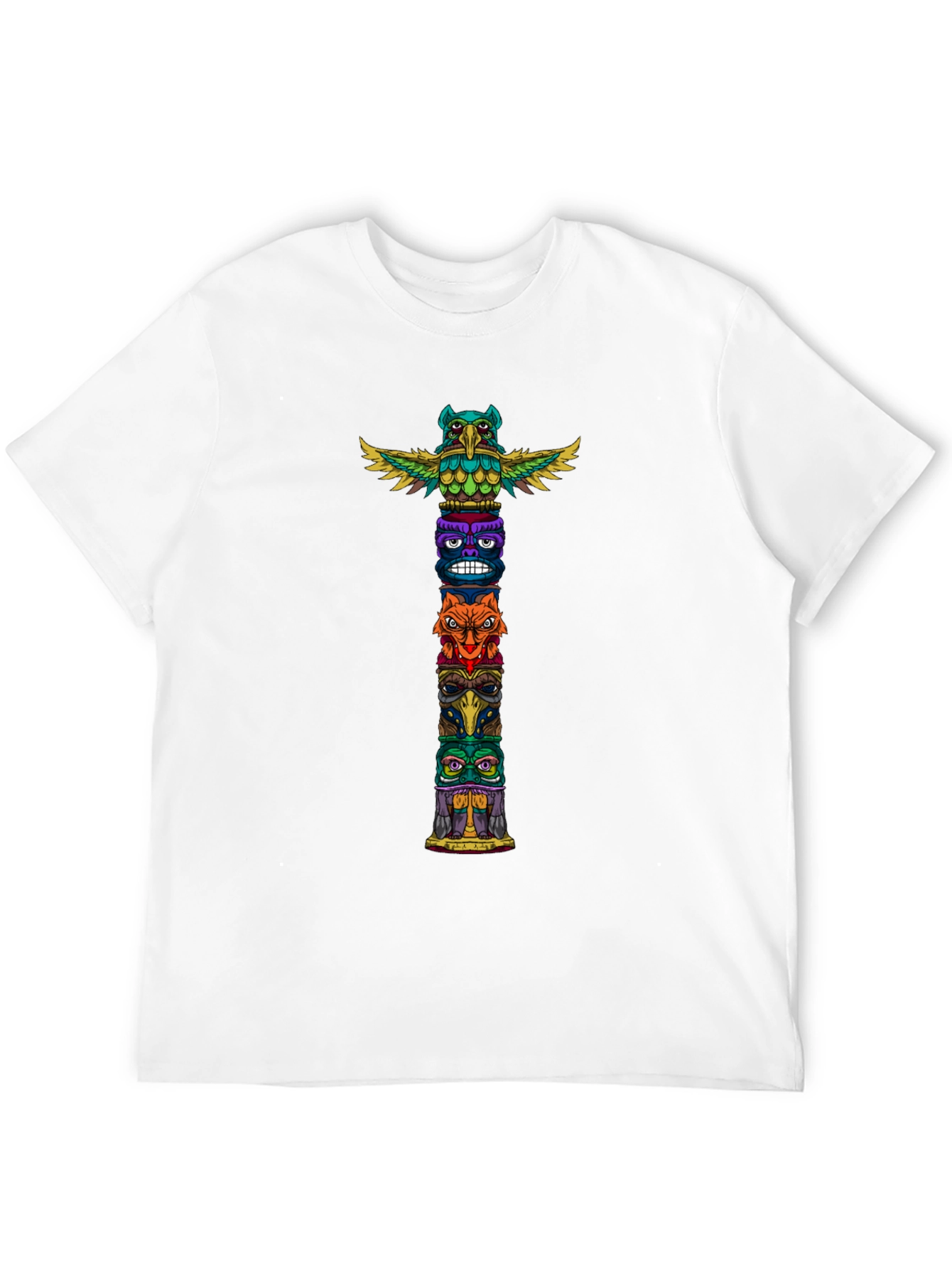 Tribal Totem Pole Graphic T-Shirt