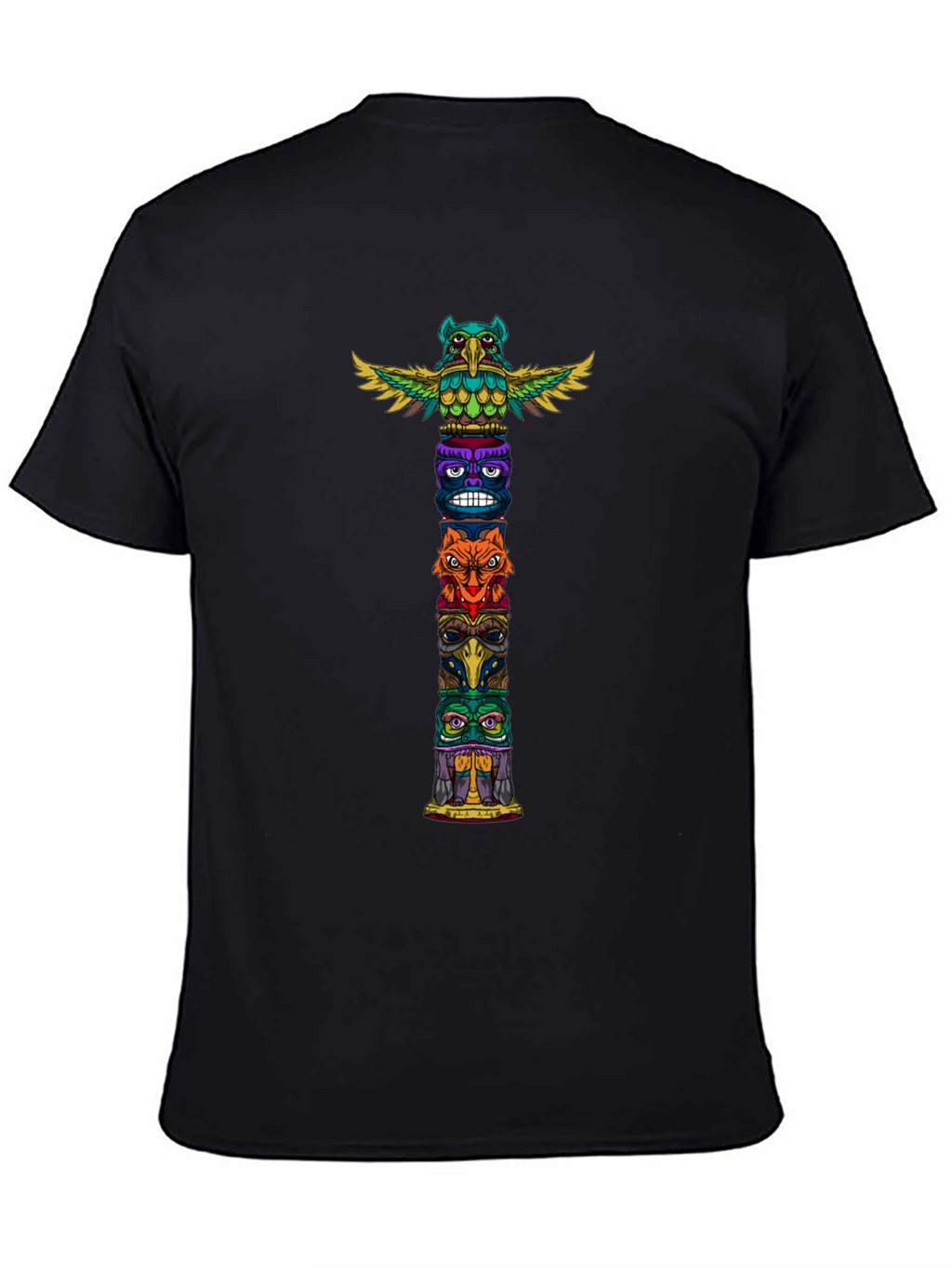 Tribal Totem Pole Graphic T-Shirt