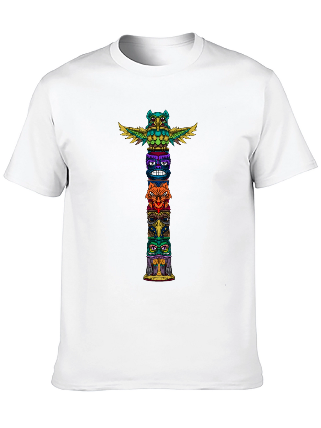 Tribal Totem Pole Graphic T-Shirt