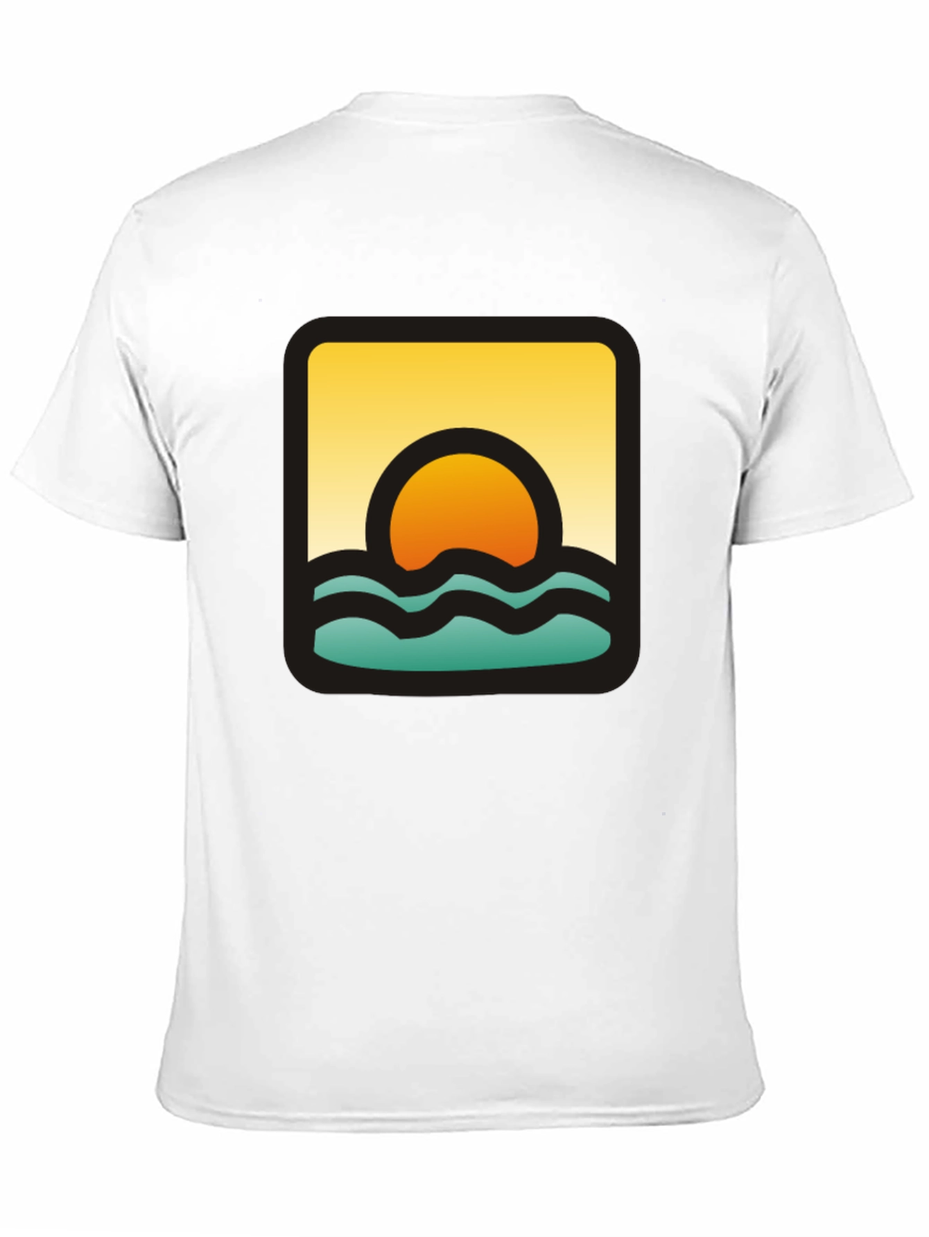 Sunset Waves Graphic Black T-Shirt