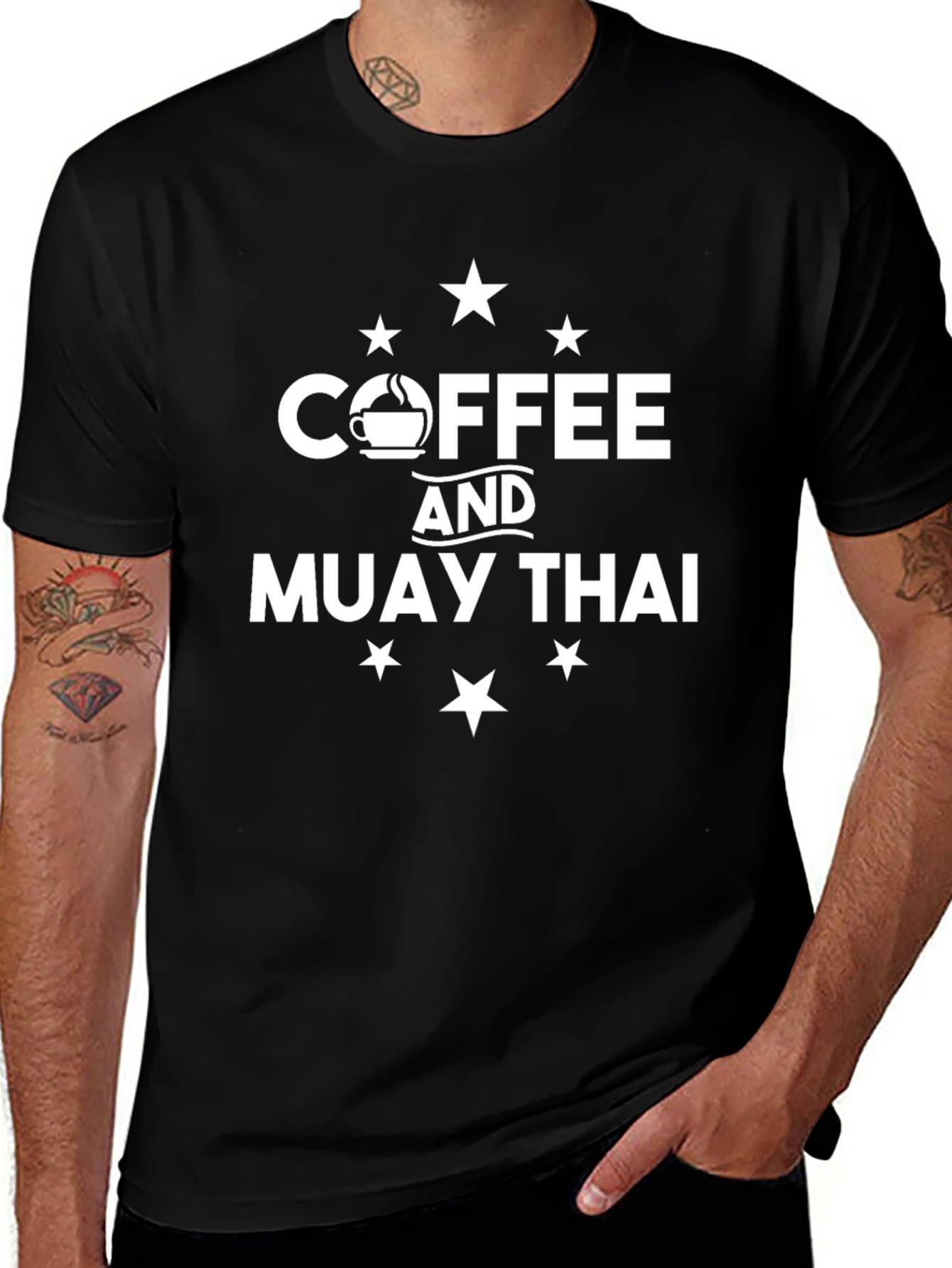 Coffee and Muay Thai Graphic T-Shirt