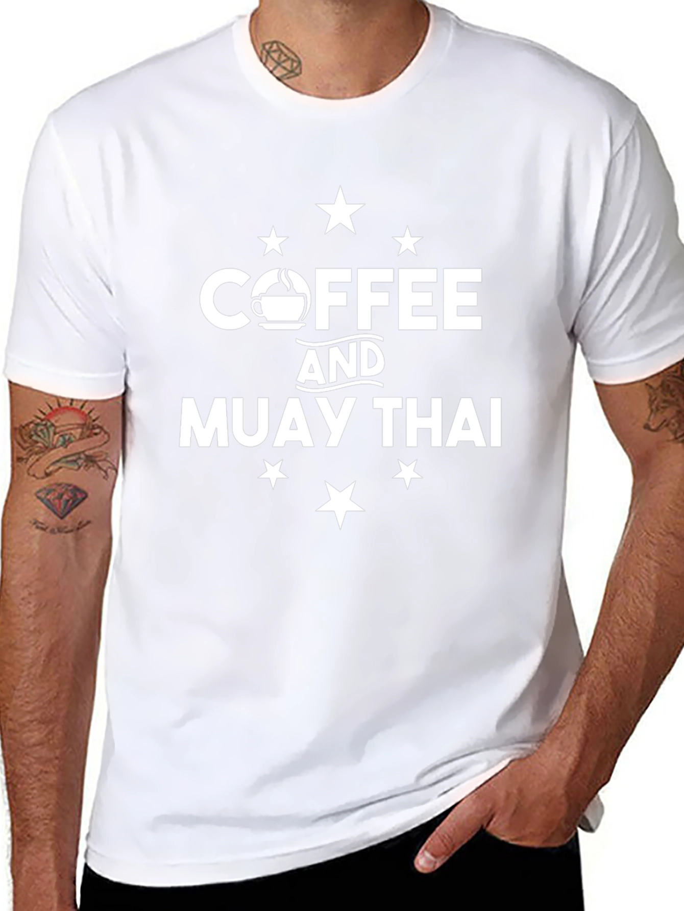 Coffee and Muay Thai Graphic T-Shirt