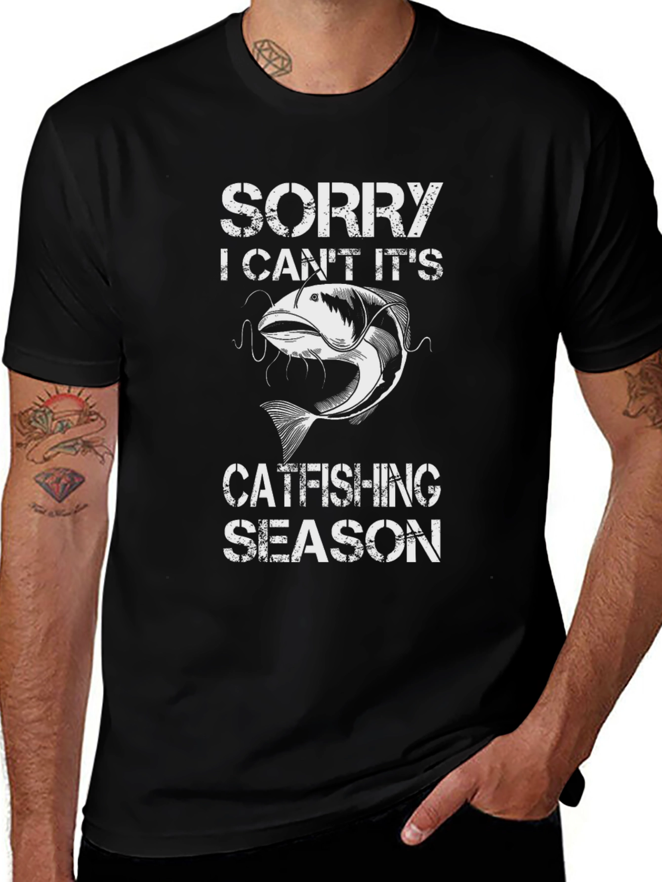 Catfishing Season T-Shirt - Funny Fishing Tee