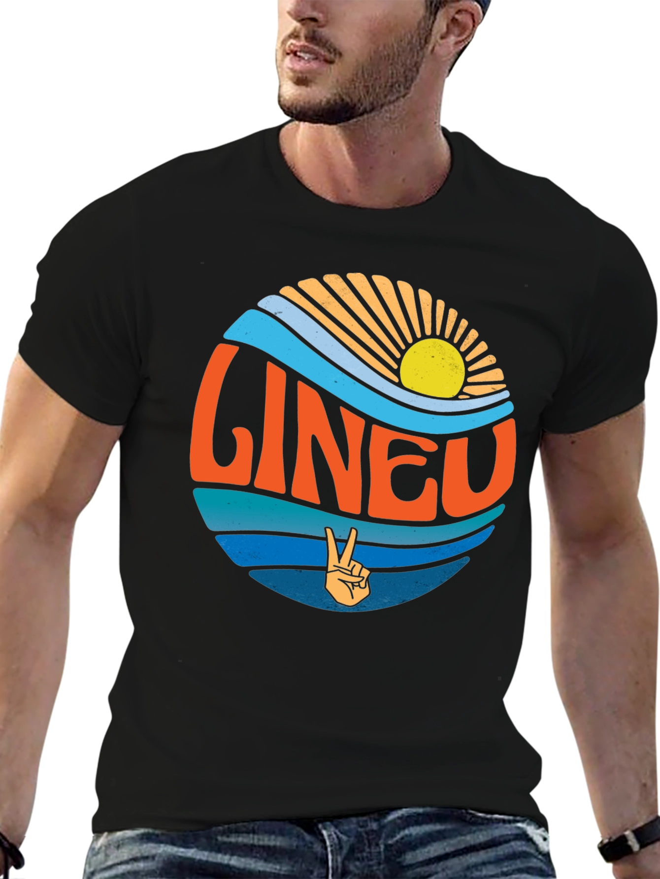 Retro Malibu T-Shirt - Sun Surf & Peace