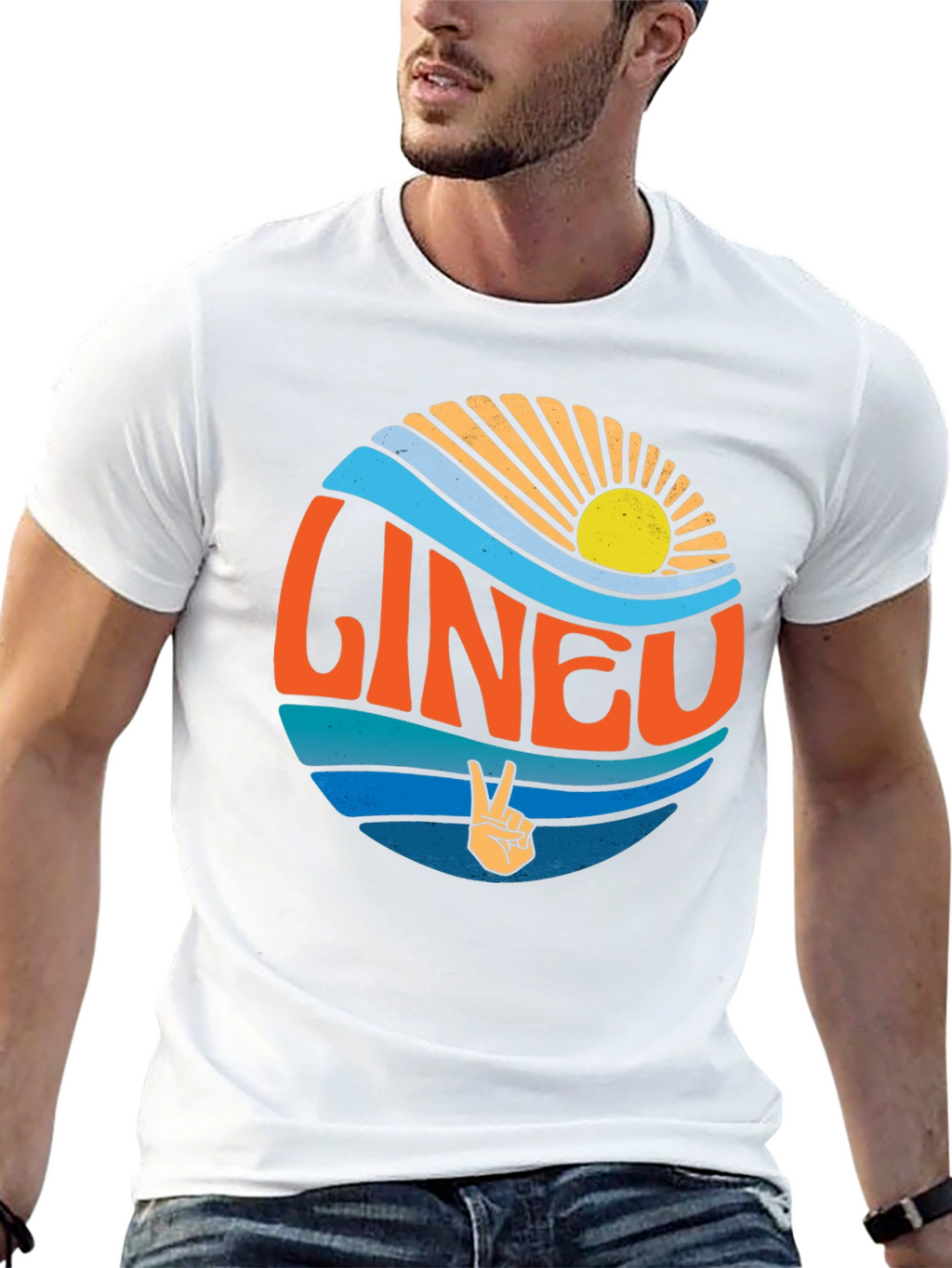 Retro Malibu T-Shirt - Sun Surf & Peace