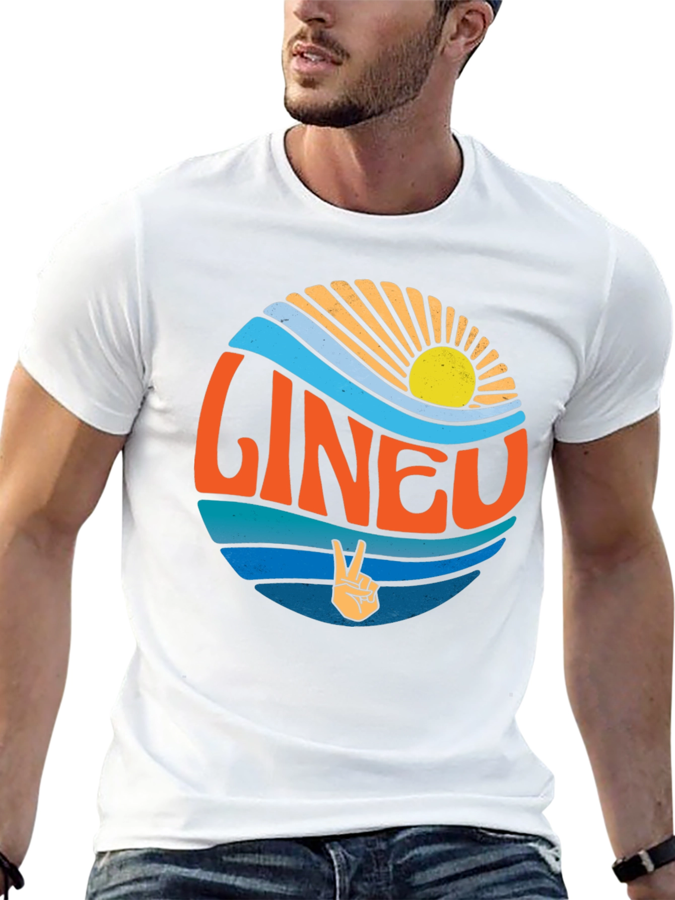 Retro Malibu T-Shirt - Sun Surf & Peace