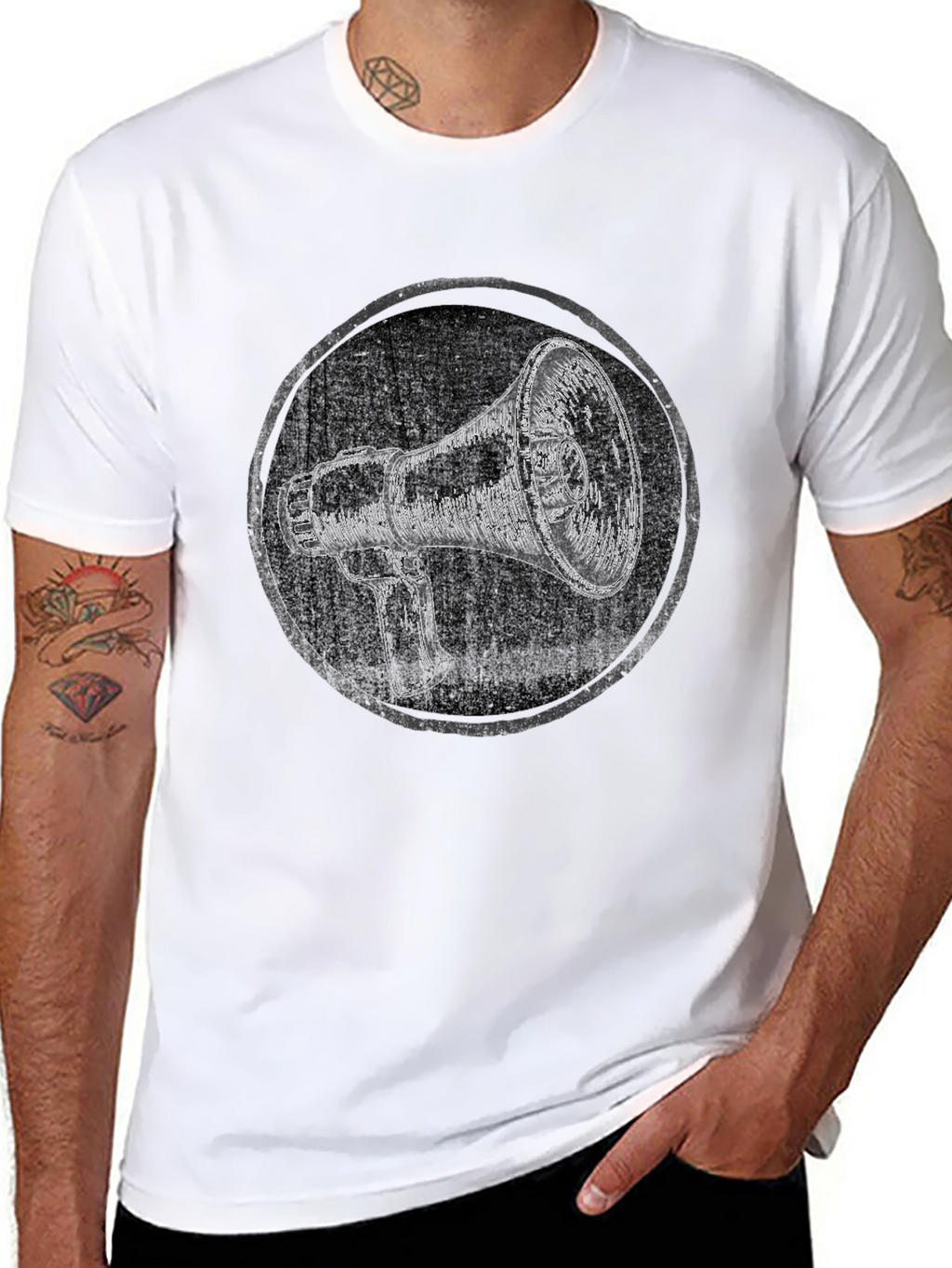 Megaphone Graphic Tee - Express Yourself!