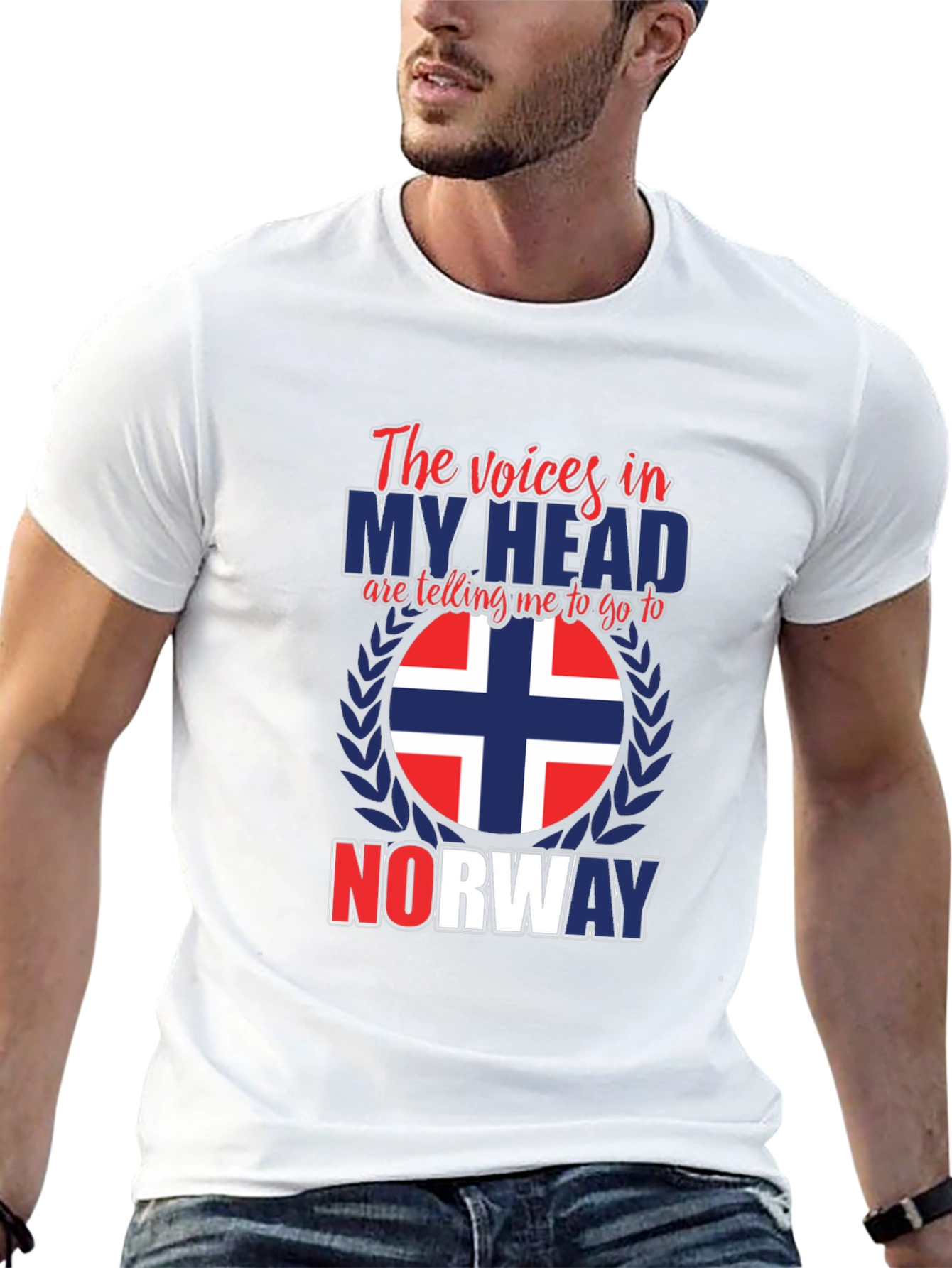 Norway Calling Graphic Tee - Black Cotton Shirt