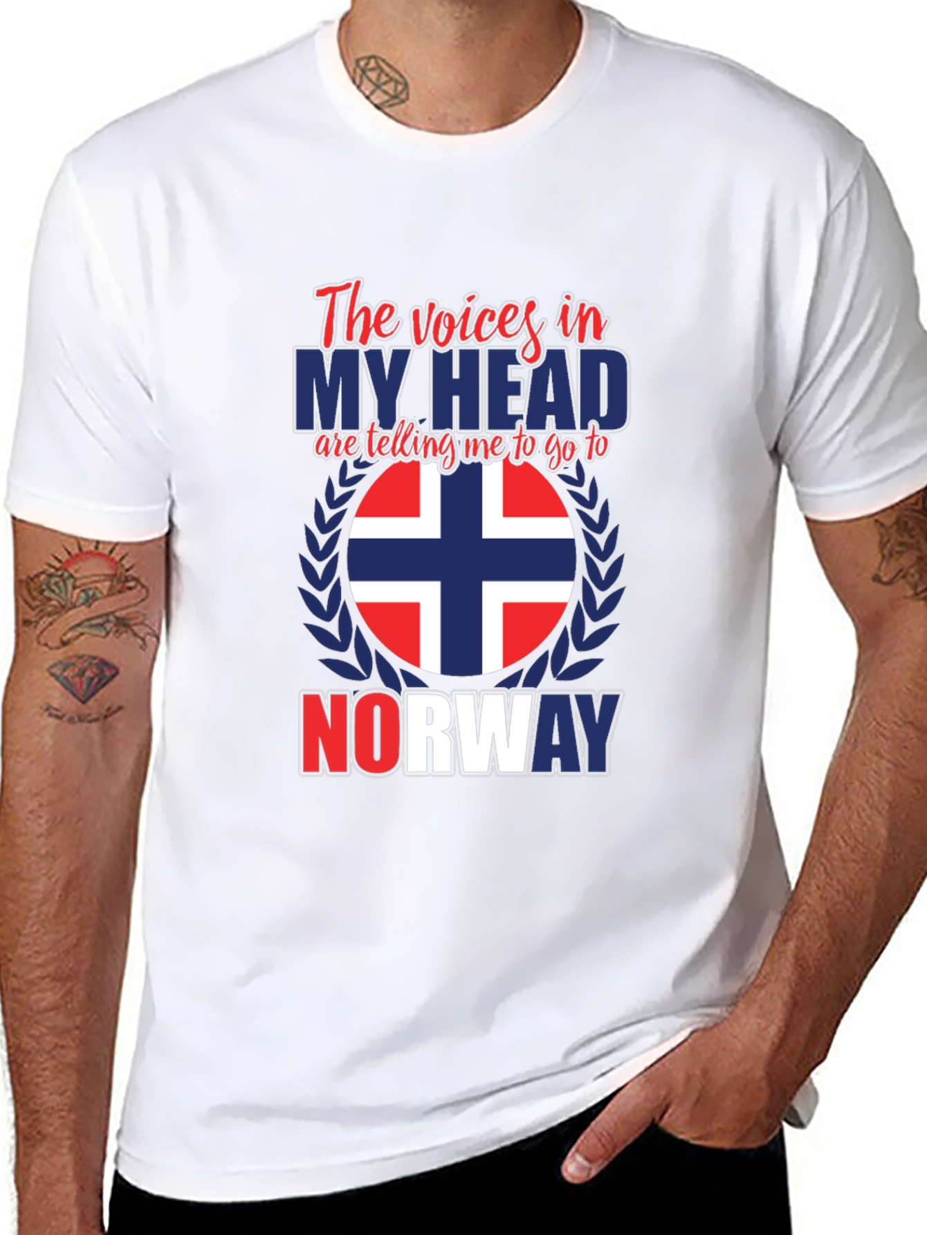 Norway Calling Graphic Tee - Black Cotton Shirt