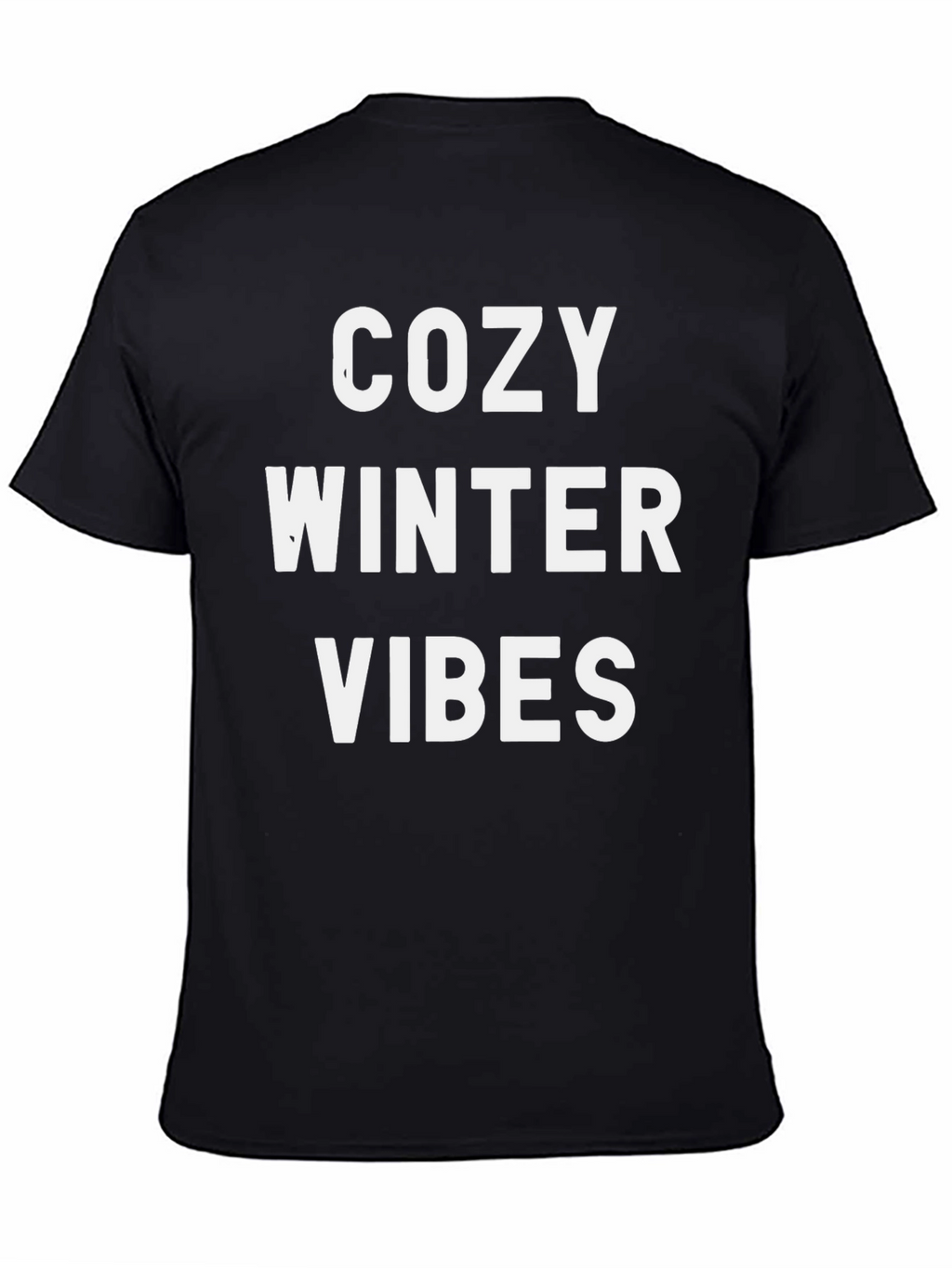 Cozy Winter Vibes Graphic Tee - Black