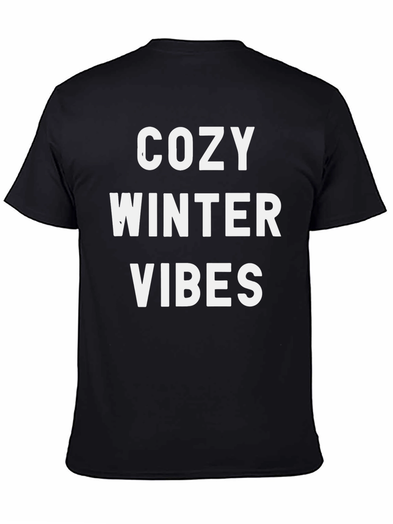 Cozy Winter Vibes Graphic Tee - Black