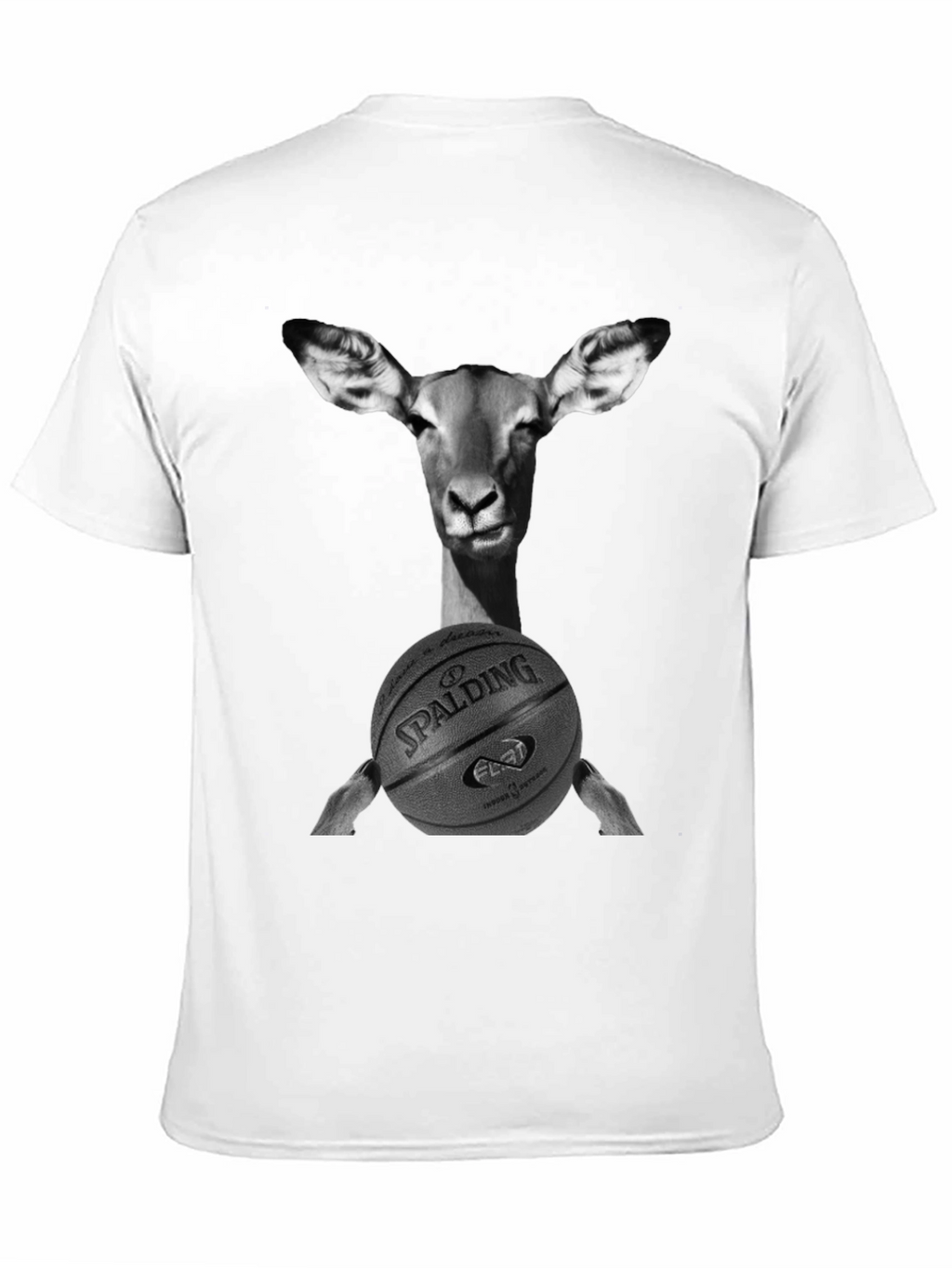 Deer Holding Basketball Graphic Tee