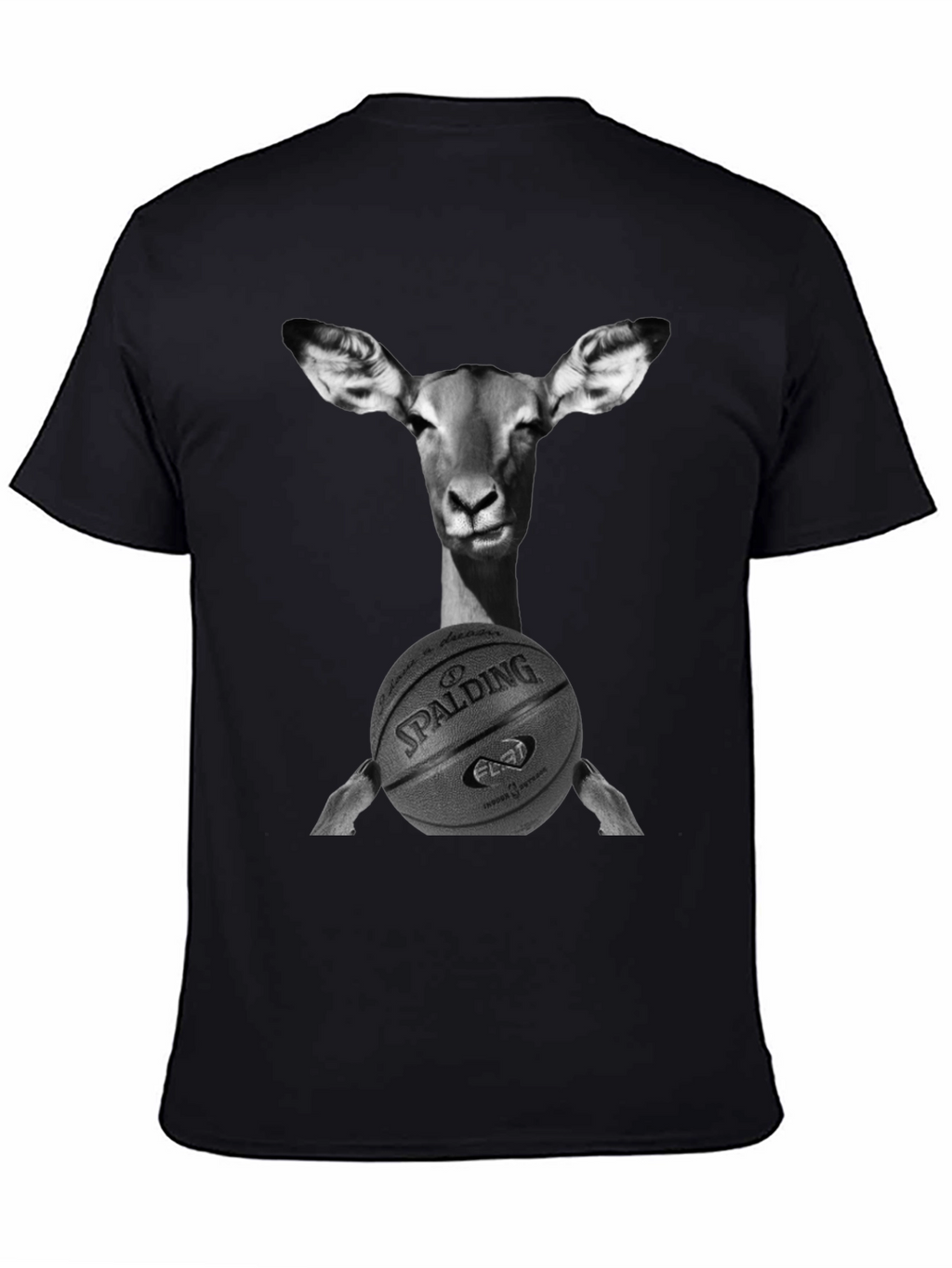 Deer Holding Basketball Graphic Tee