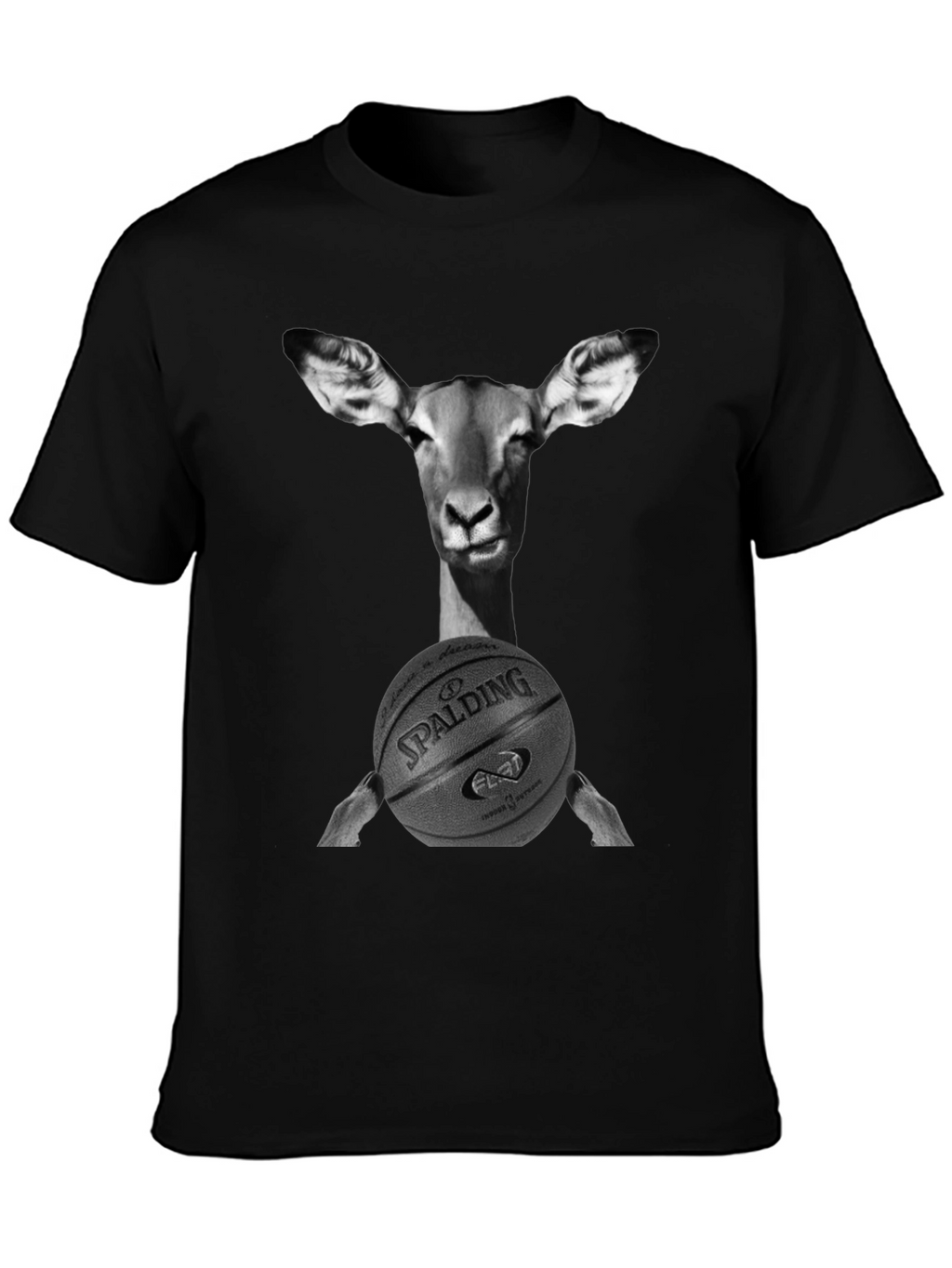 Deer Holding Basketball Graphic Tee