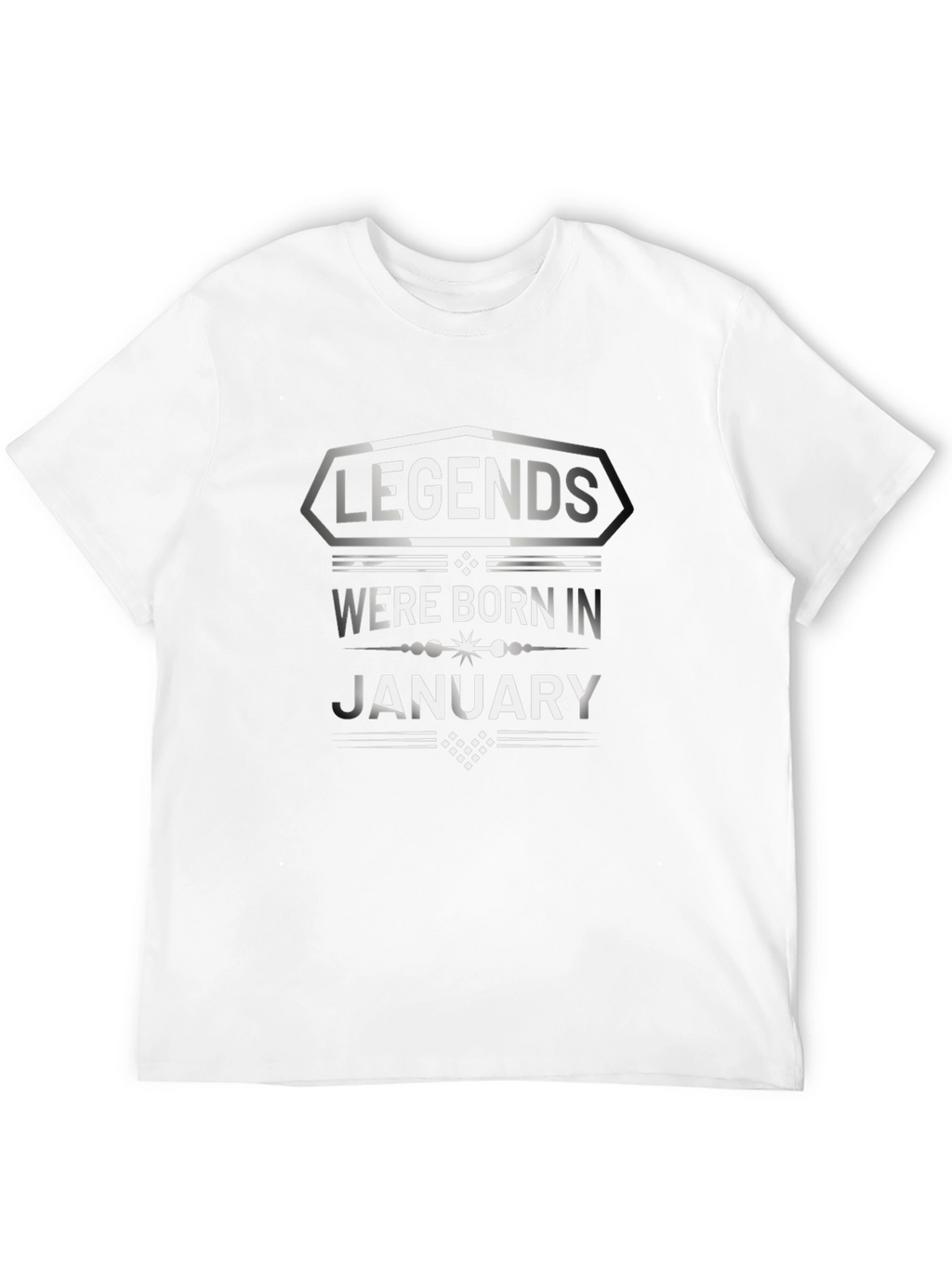 Legends Born in January Black Graphic T-Shirt