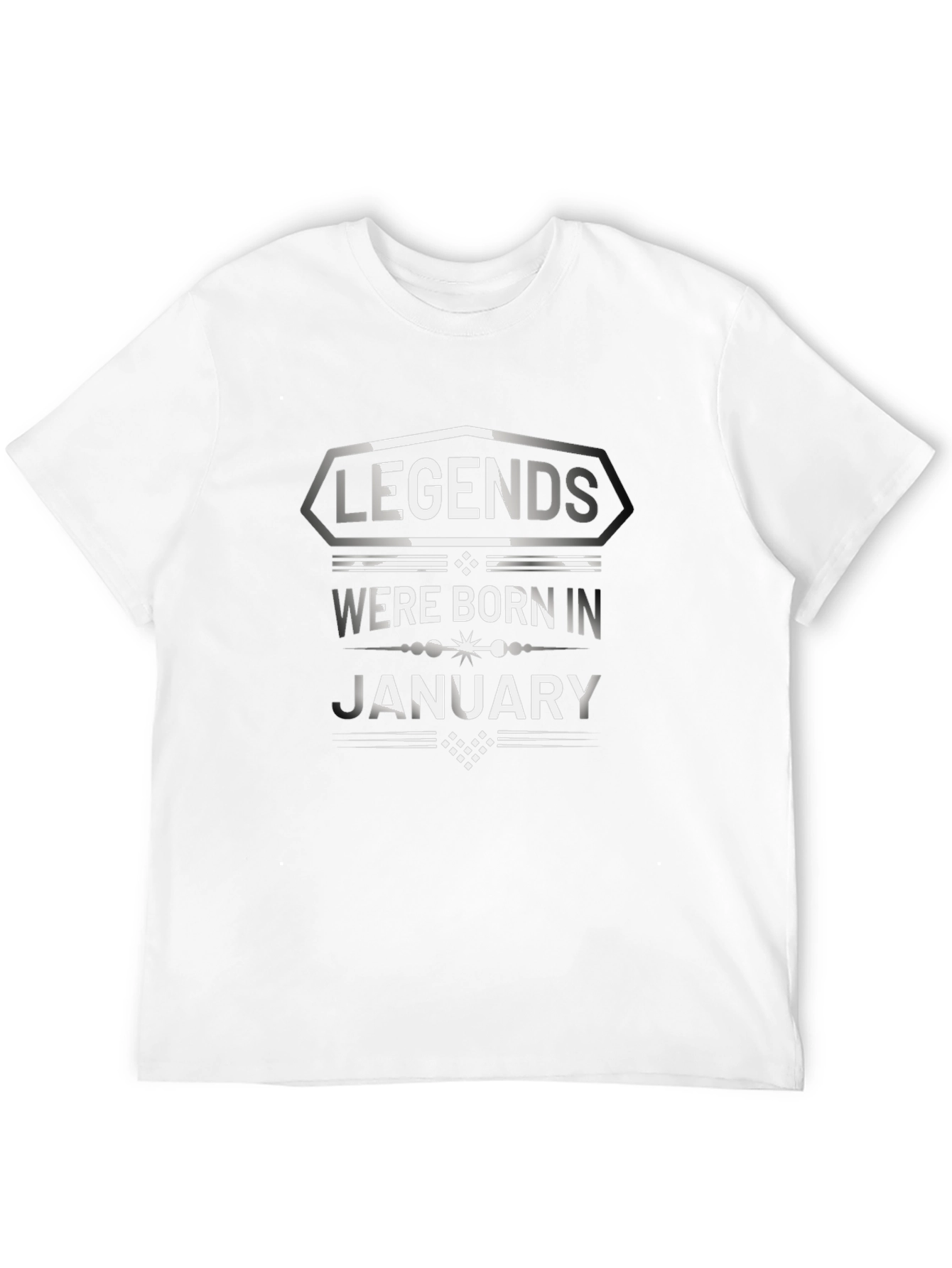 Legends Born in January Black Graphic T-Shirt