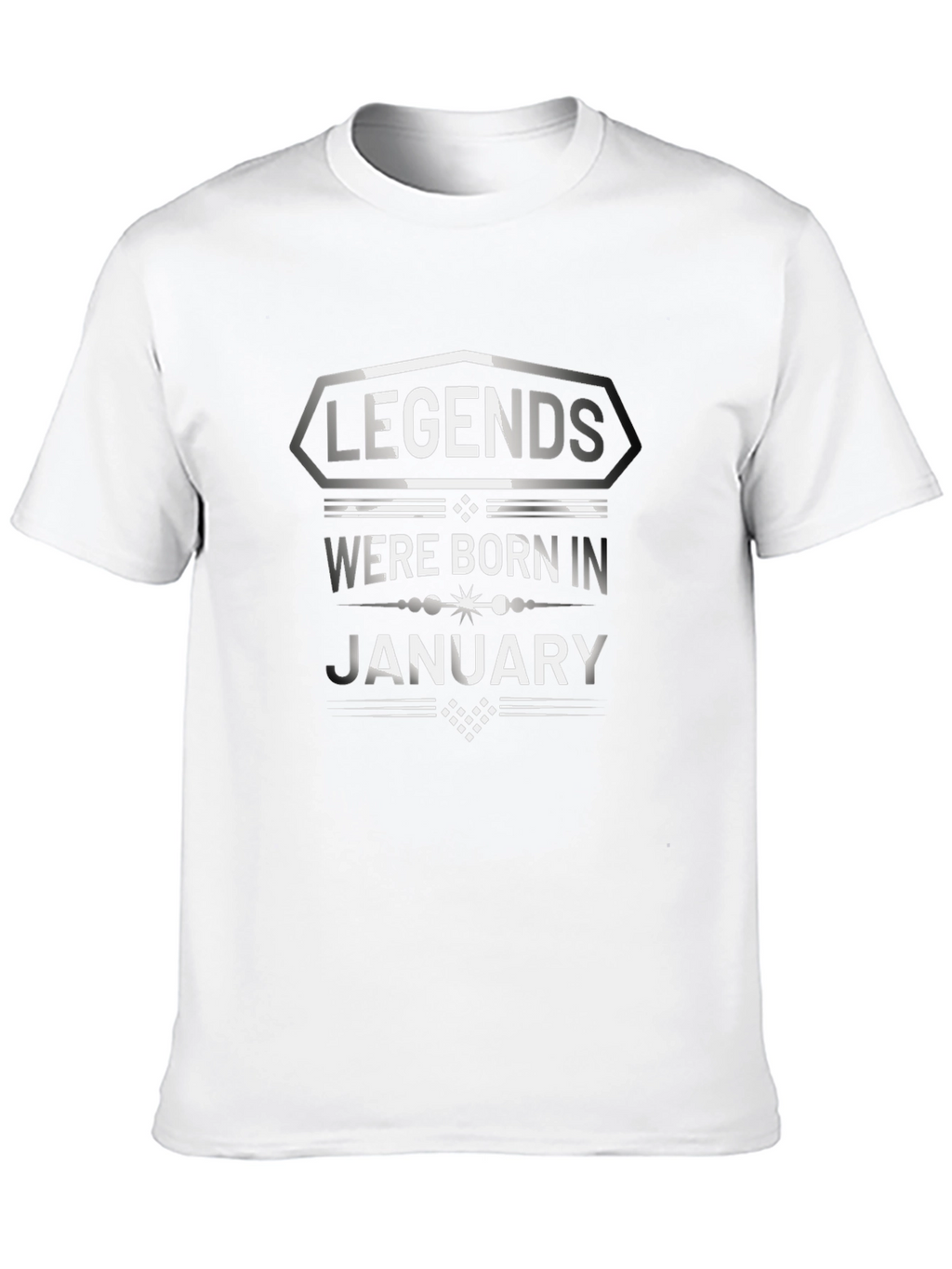 Legends Born in January Black Graphic T-Shirt