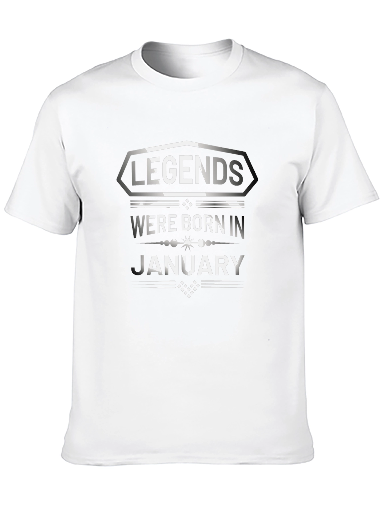 Legends Born in January Black Graphic T-Shirt