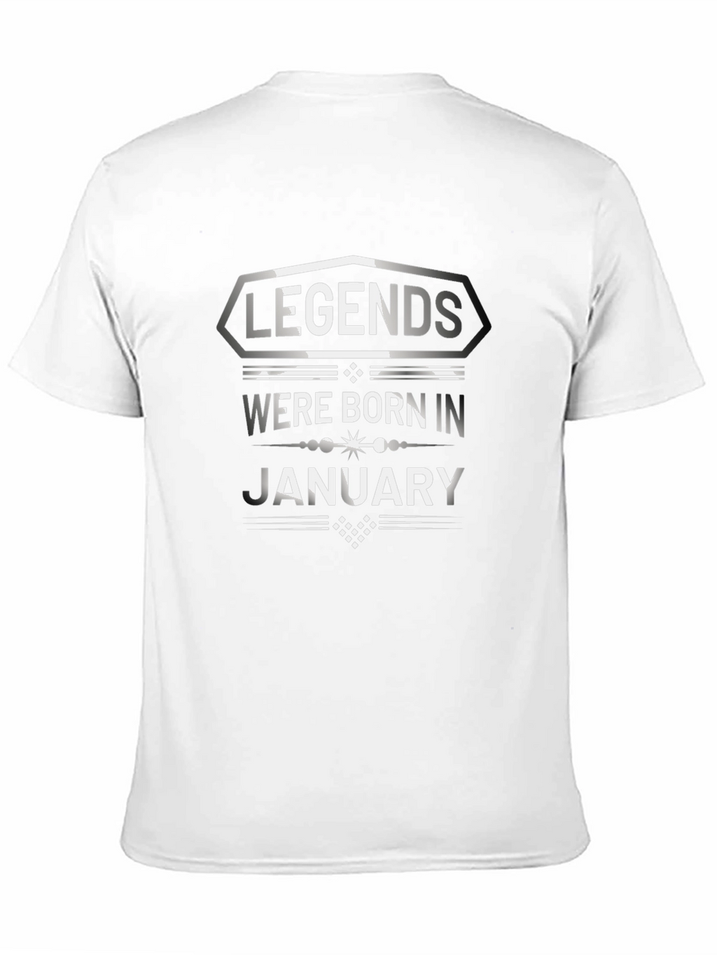 Legends Born in January Black Graphic T-Shirt