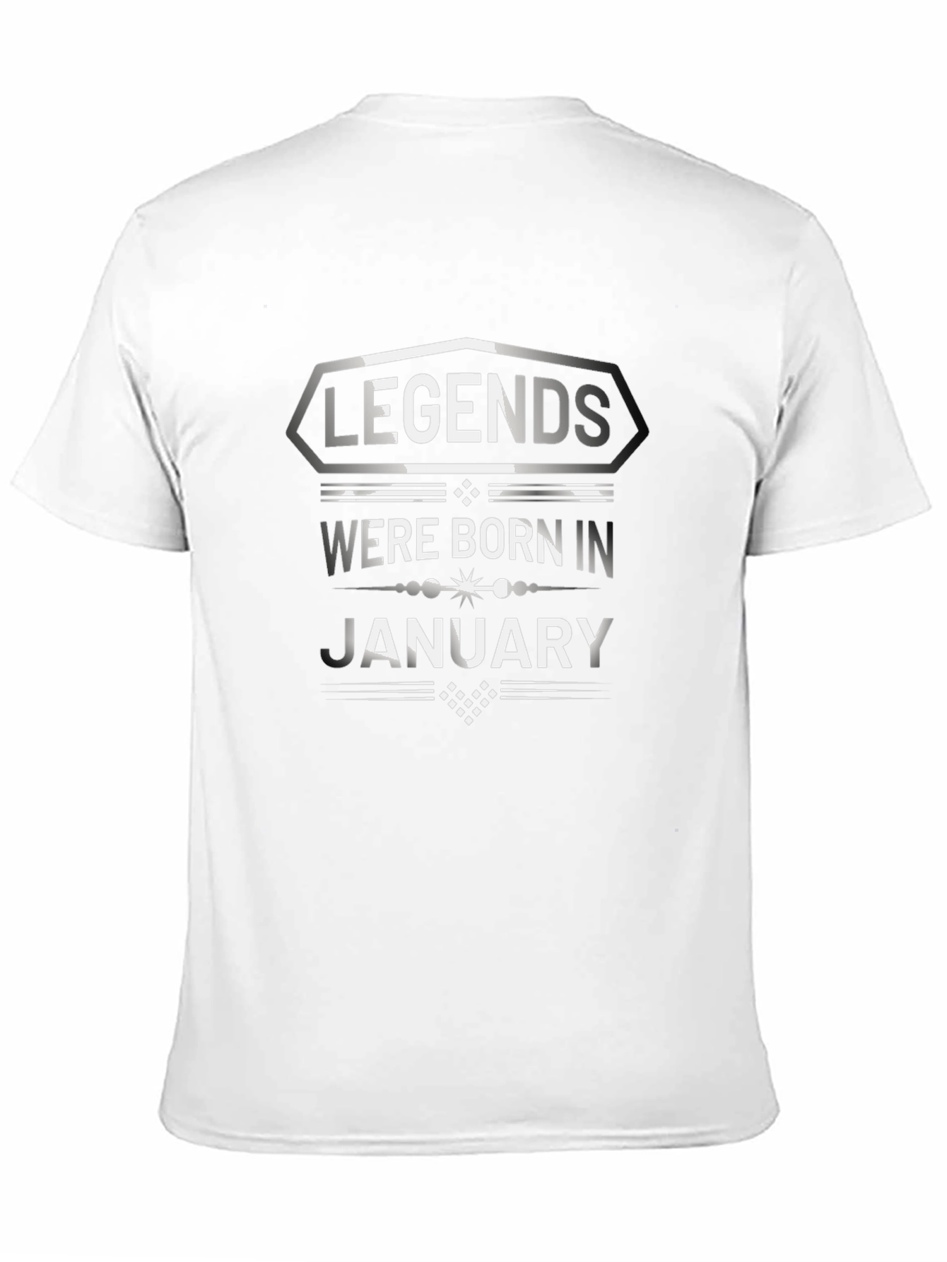 Legends Born in January Black Graphic T-Shirt