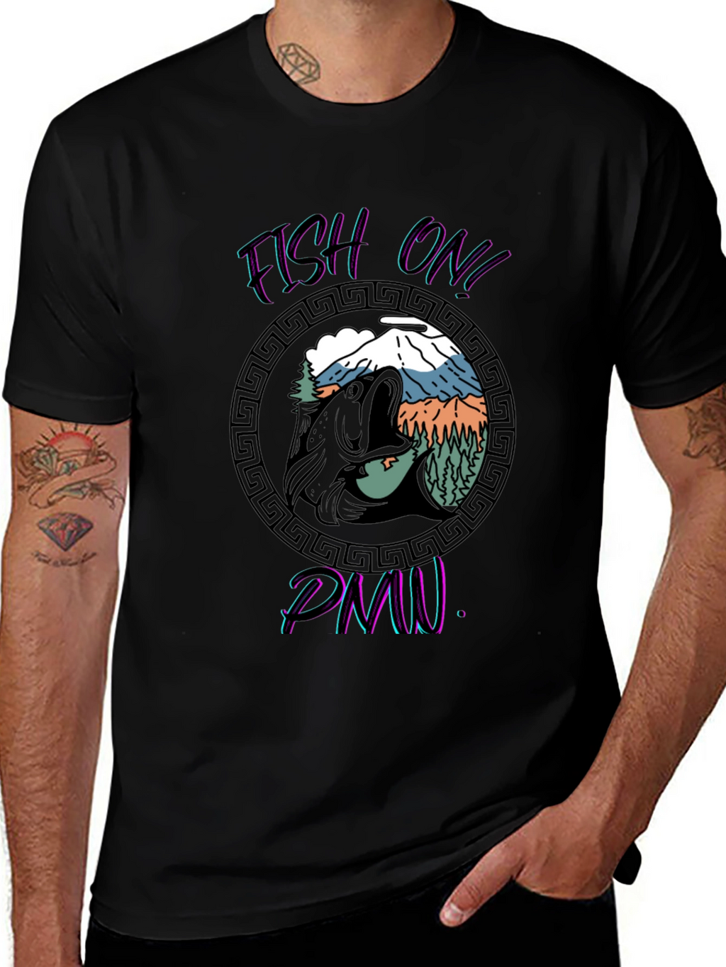 Fish On! Graphic Print T-Shirt