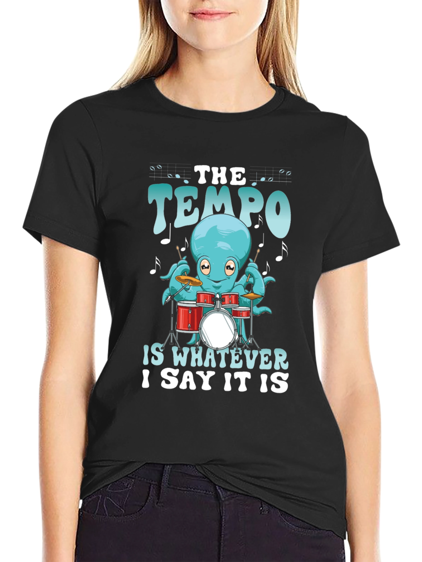 Octopus Drummer Tee - The Tempo Is Whatever I Say It Is