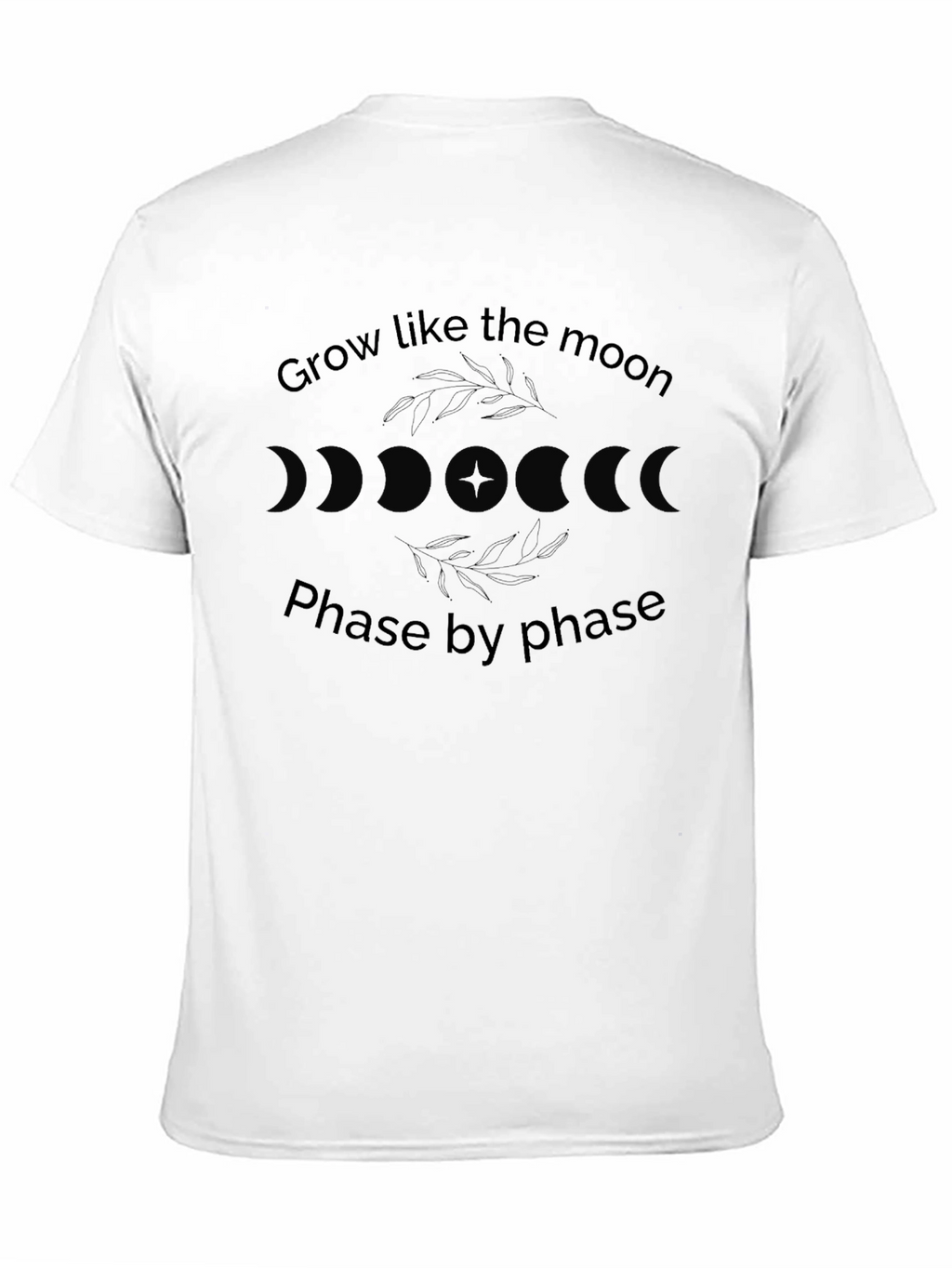 Grow Like The Moon Black Graphic Tee