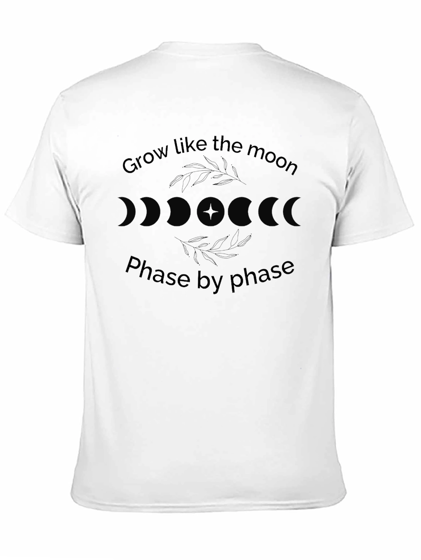 Grow Like The Moon Black Graphic Tee