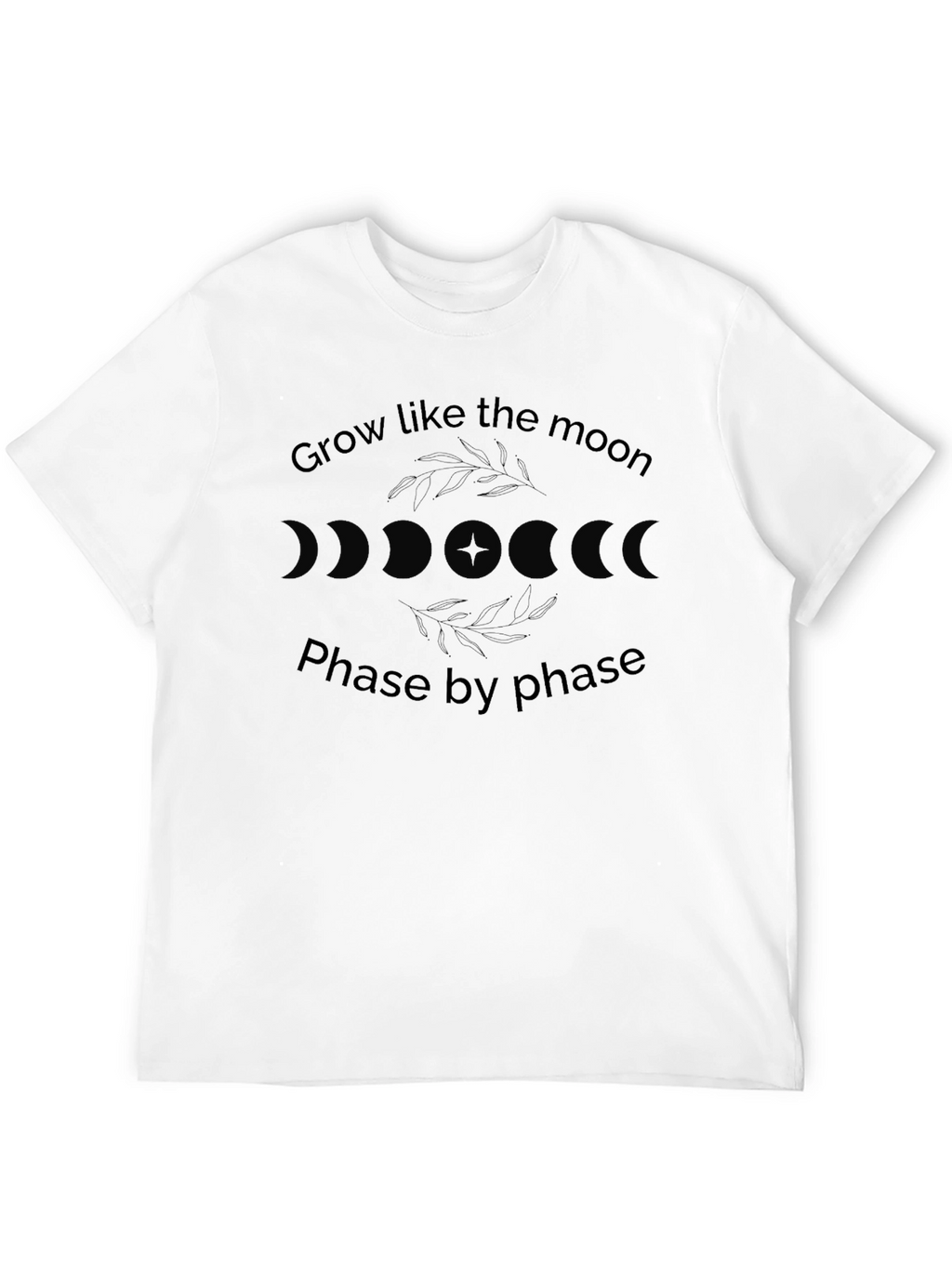 Grow Like The Moon Black Graphic Tee