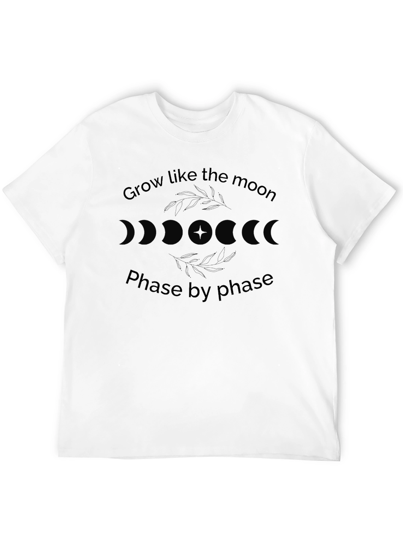 Grow Like The Moon Black Graphic Tee