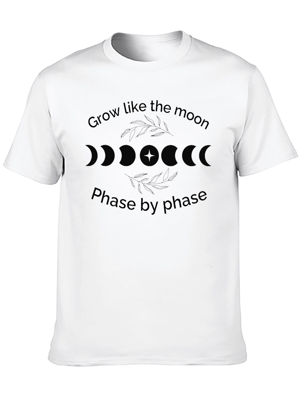 Grow Like The Moon Black Graphic Tee