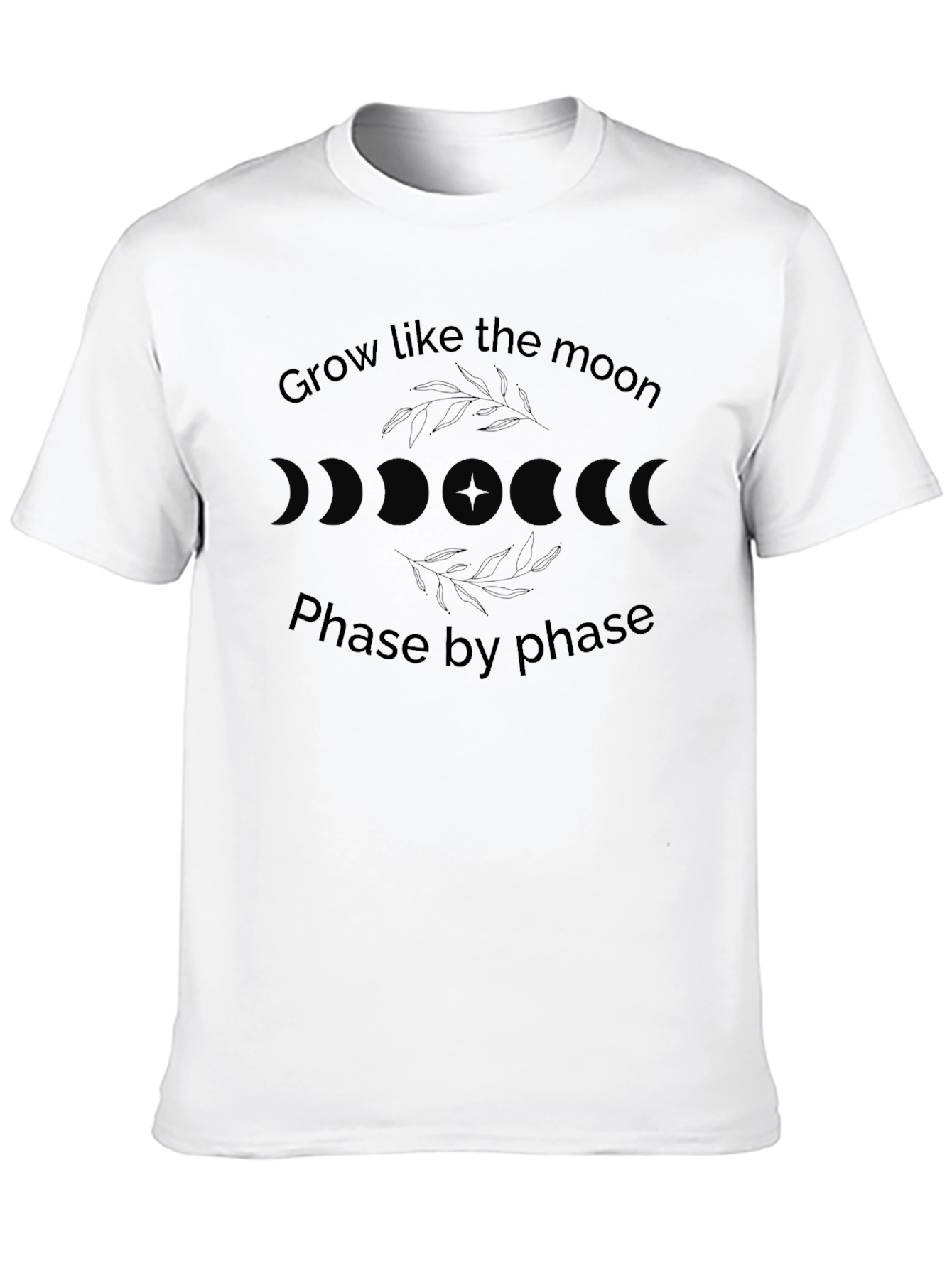 Grow Like The Moon Black Graphic Tee